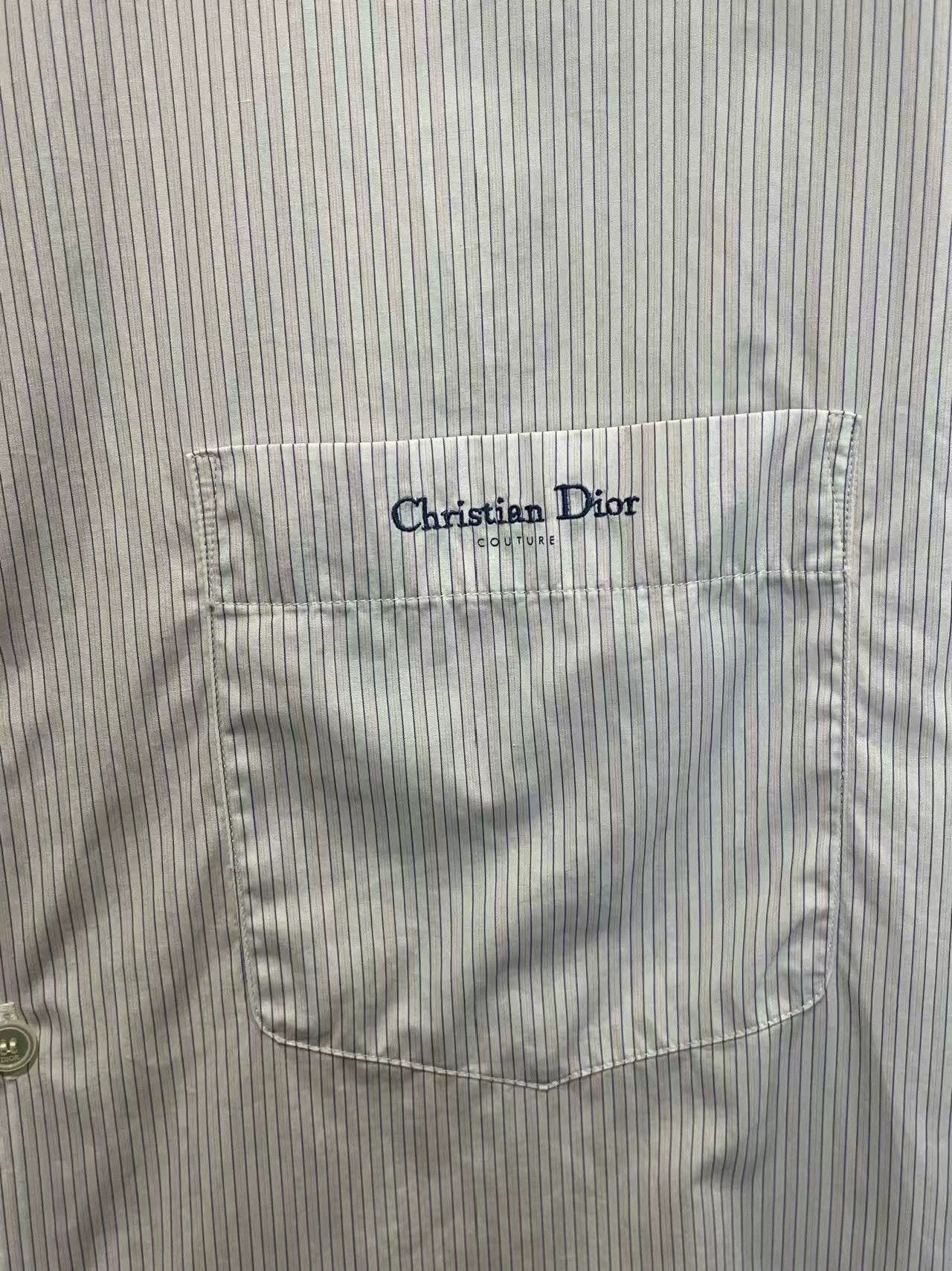 Dior Dior men's pink embroidered logo shirt 22FW 40 Size US XXS / EU 40 - 3 Thumbnail