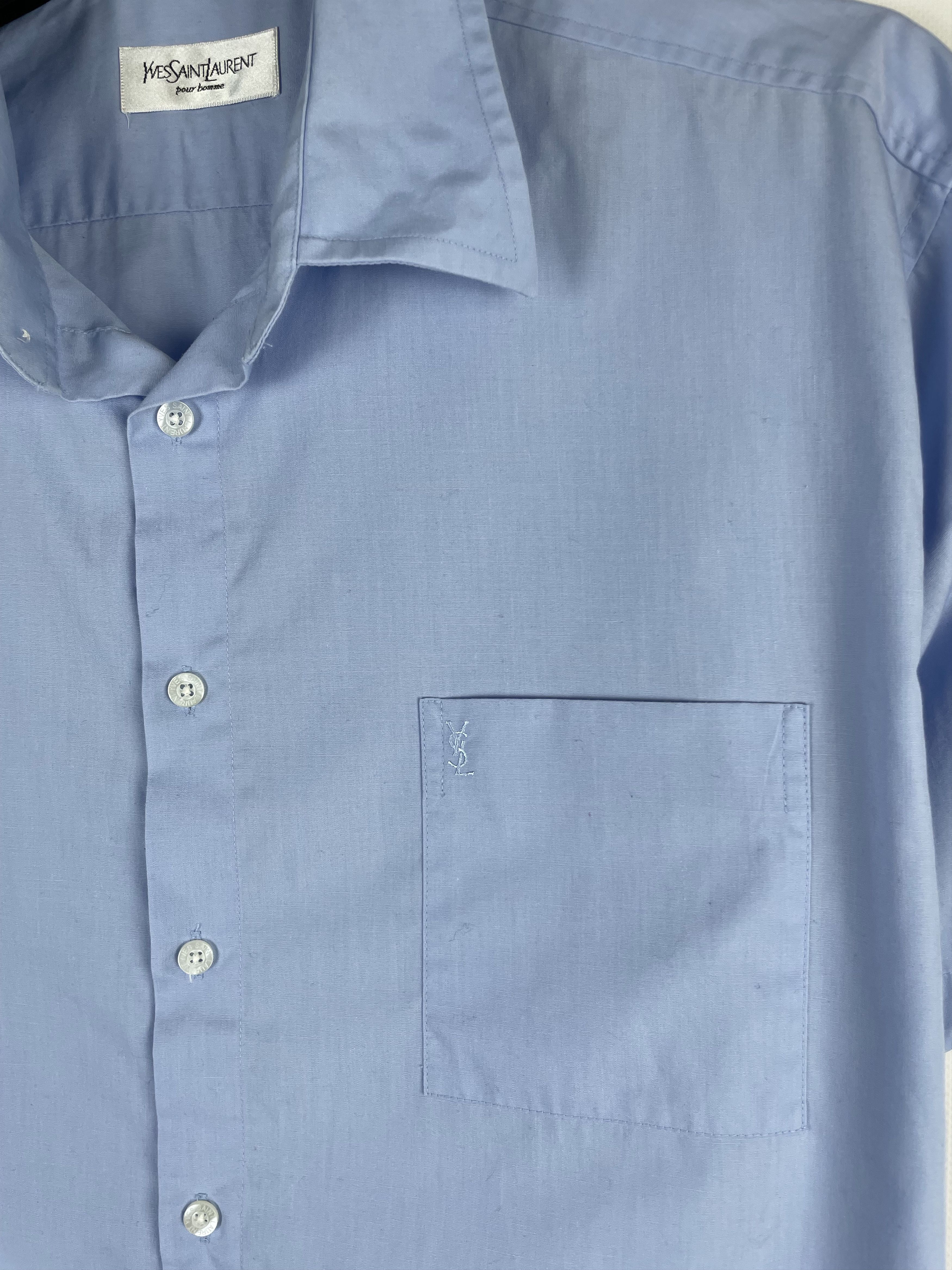 Vintage × Yves Saint Laurent Vintage Yves Saint Laurent Ysl Pour Homme Shirt Size US XL / EU 56 / 4 - 5 Thumbnail