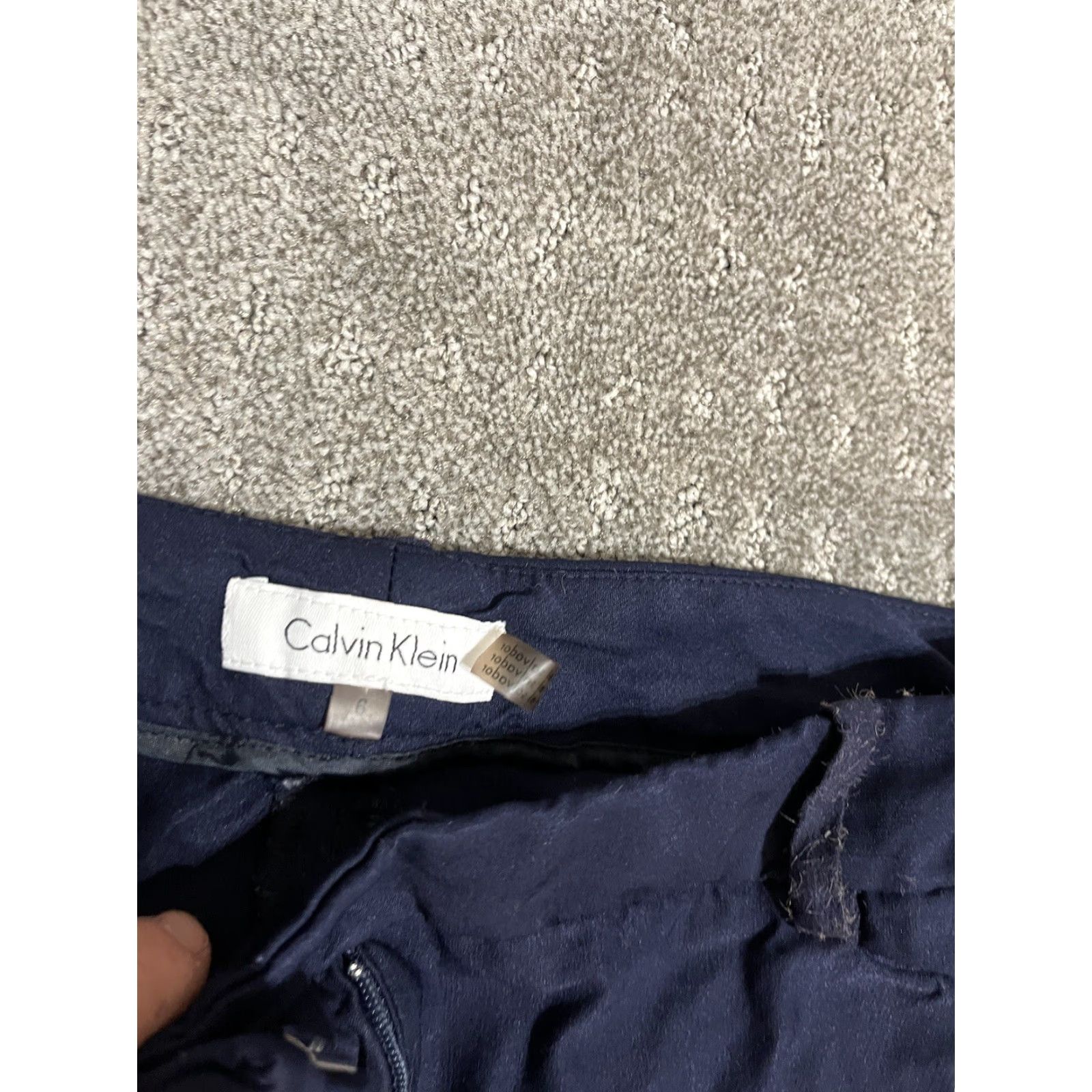 Calvin Klein Calvin Klein Womens Dress Pants Size 6 Stretch Front Pocket Navy Blue Size 28" / US 6 / IT 42 - 5 Thumbnail
