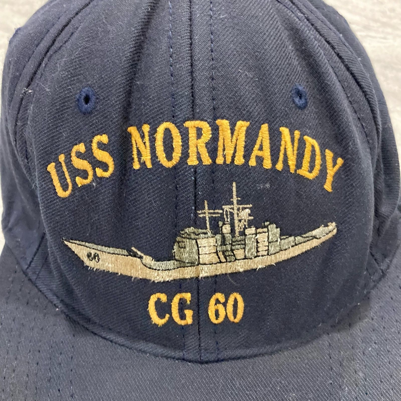 Vintage Vintage US Military USS Normandy CG-60 Embroidered Cap Hat Size ONE SIZE - 5 Thumbnail