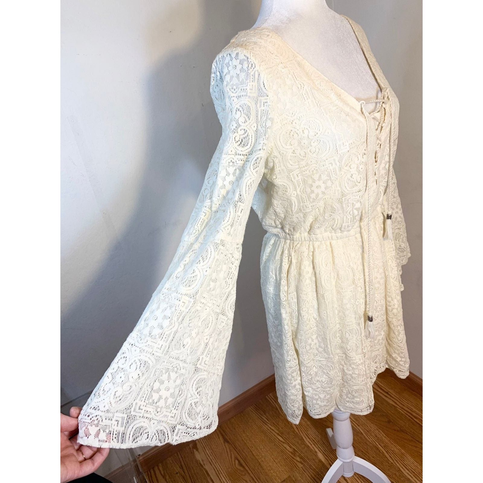 American Eagle Outfitters American Eagle White Lace Dress size M Size M / US 6-8 / IT 42-44 - 7 Thumbnail