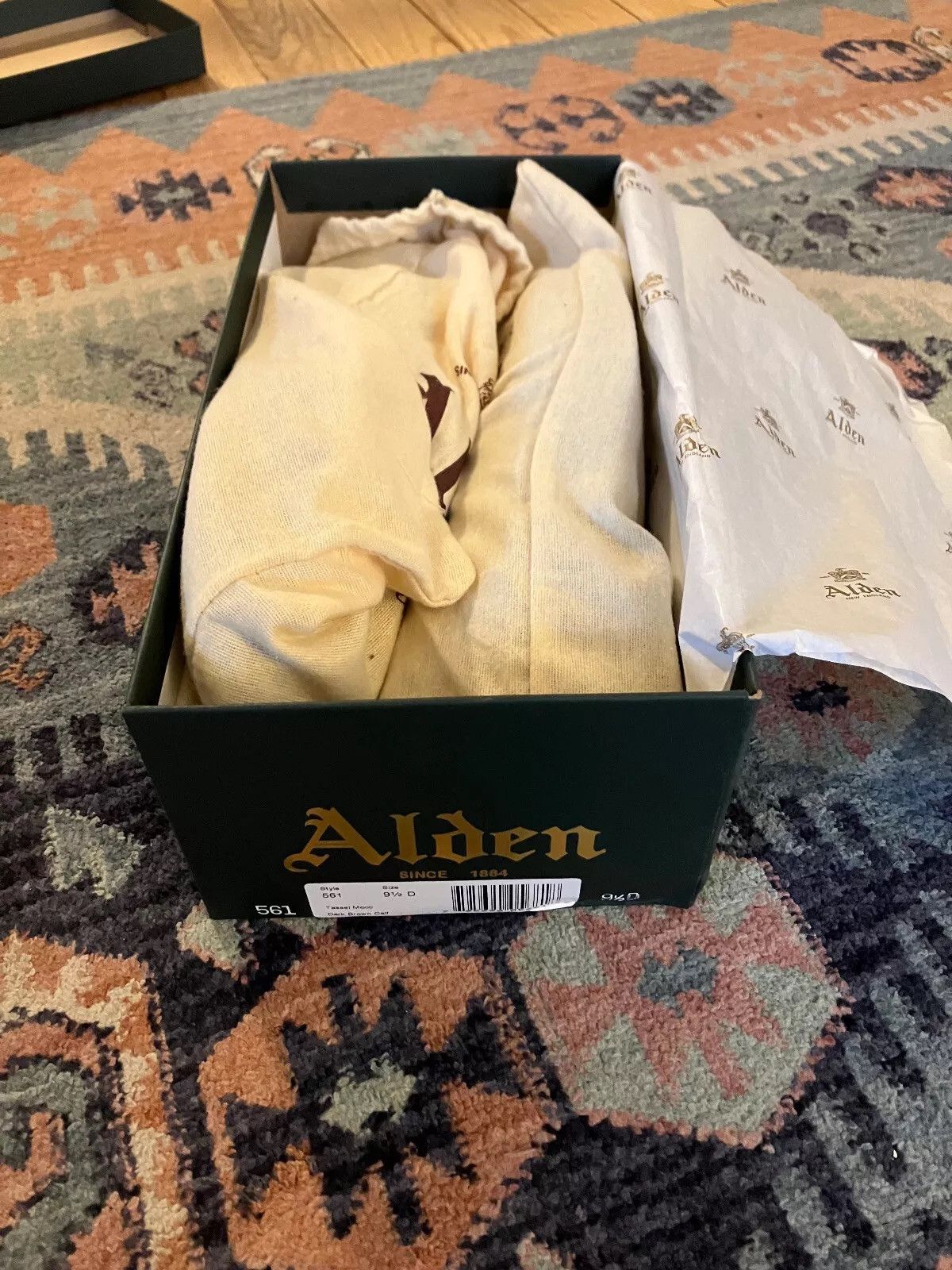 Alden Alden 561 Tassel Moccasin Loafer (Dark Brown Calf) Sz. 9.5 Size US 9.5 / EU 42-43 - 7 Thumbnail