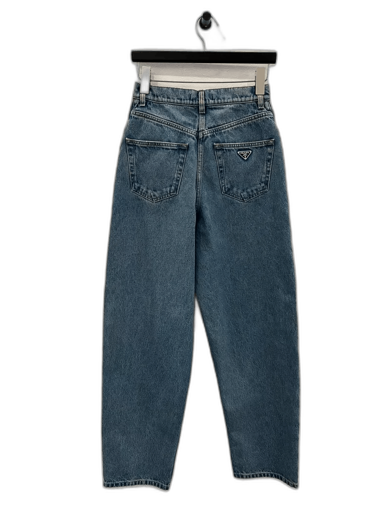 Prada Prada High Waist Blue Denim Pants -2505 Size US 26 / EU 42 - 1 Thumbnail