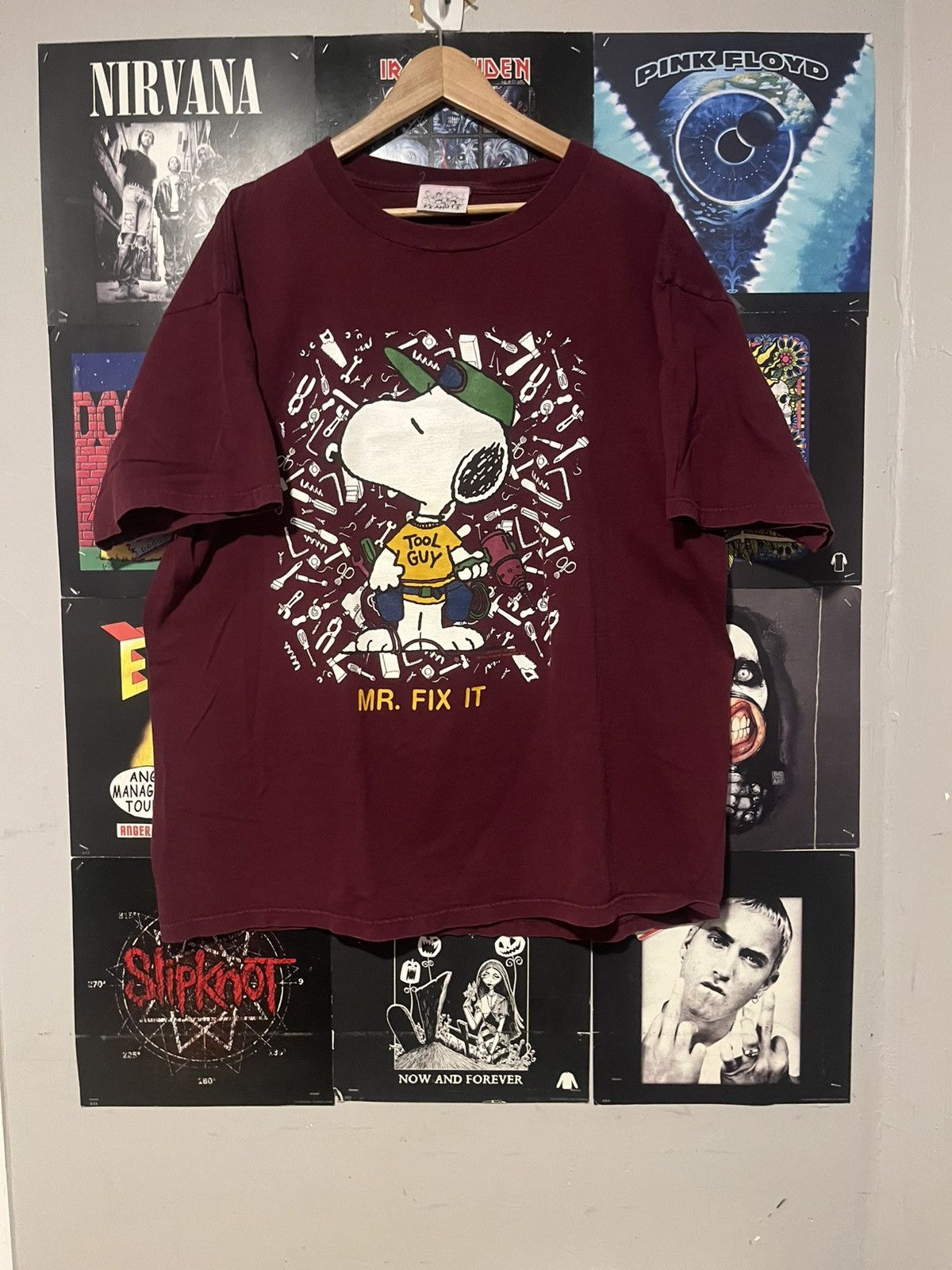 Peanuts Vintage 90’s Snoopy “Mr. Fix It” Tool guy Peanuts Tee shirt Size US XXL / EU 58 / 5 - 1 Thumbnail