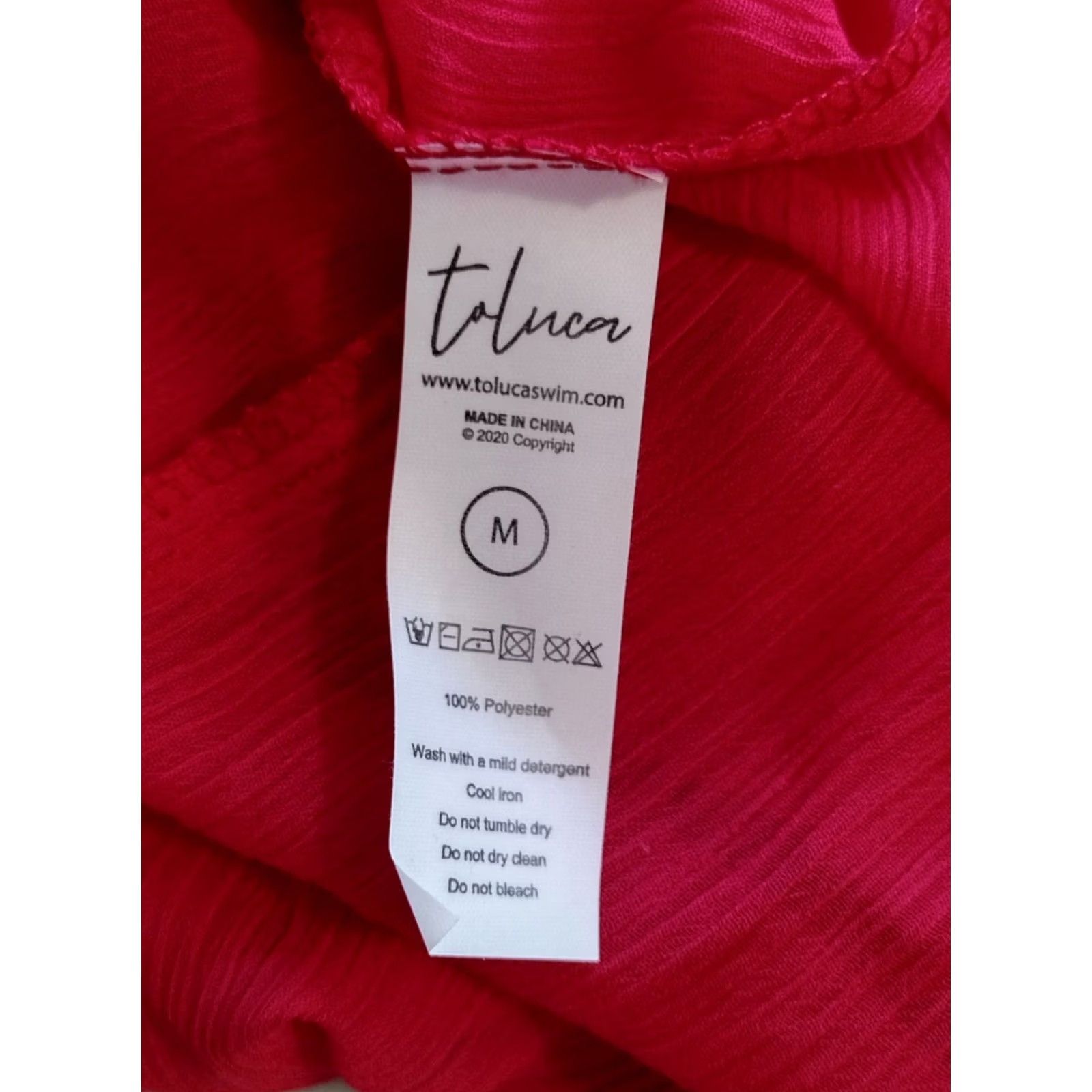 Vintage Toluca Swim Red Maxi Cover Up Cowl Neck Sheer Dress - Size M - Women’s Beach Summer Party Ladies Size M / US 6-8 / IT 42-44 - 5 Thumbnail