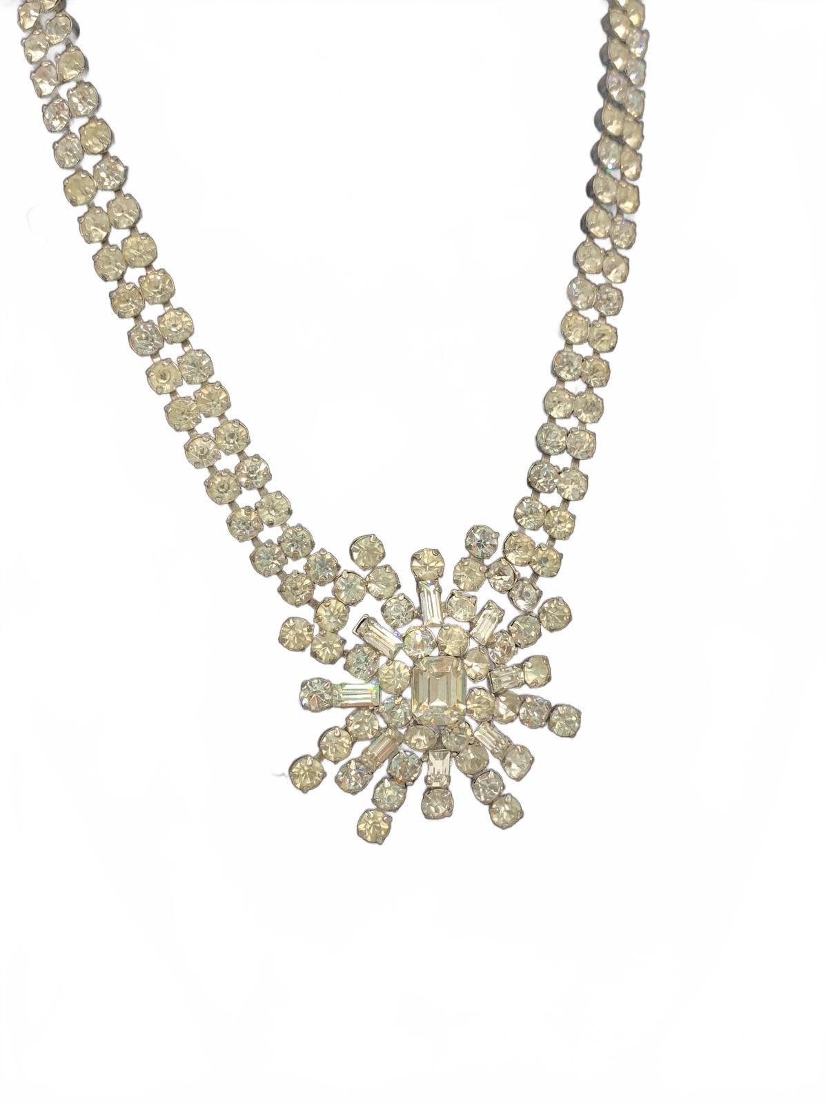 Other Jay Flex Sterling Silver Rhinestone Starburst Necklace Size ONE SIZE - 5 Thumbnail