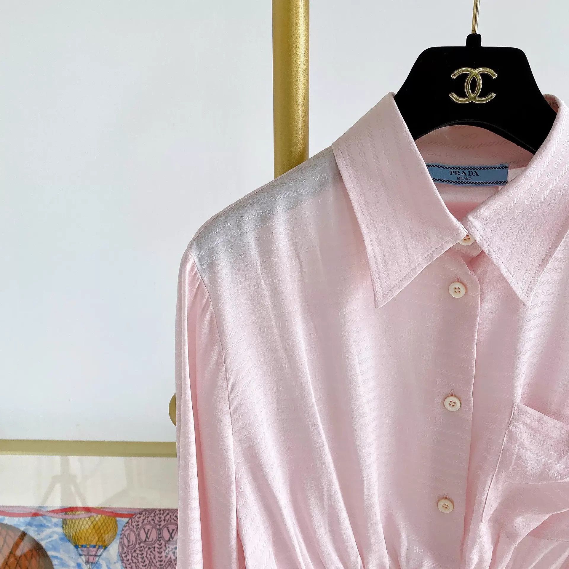 Prada Prada Pink Full Logo Top 40 Size S / US 4 / IT 40 - 3 Thumbnail