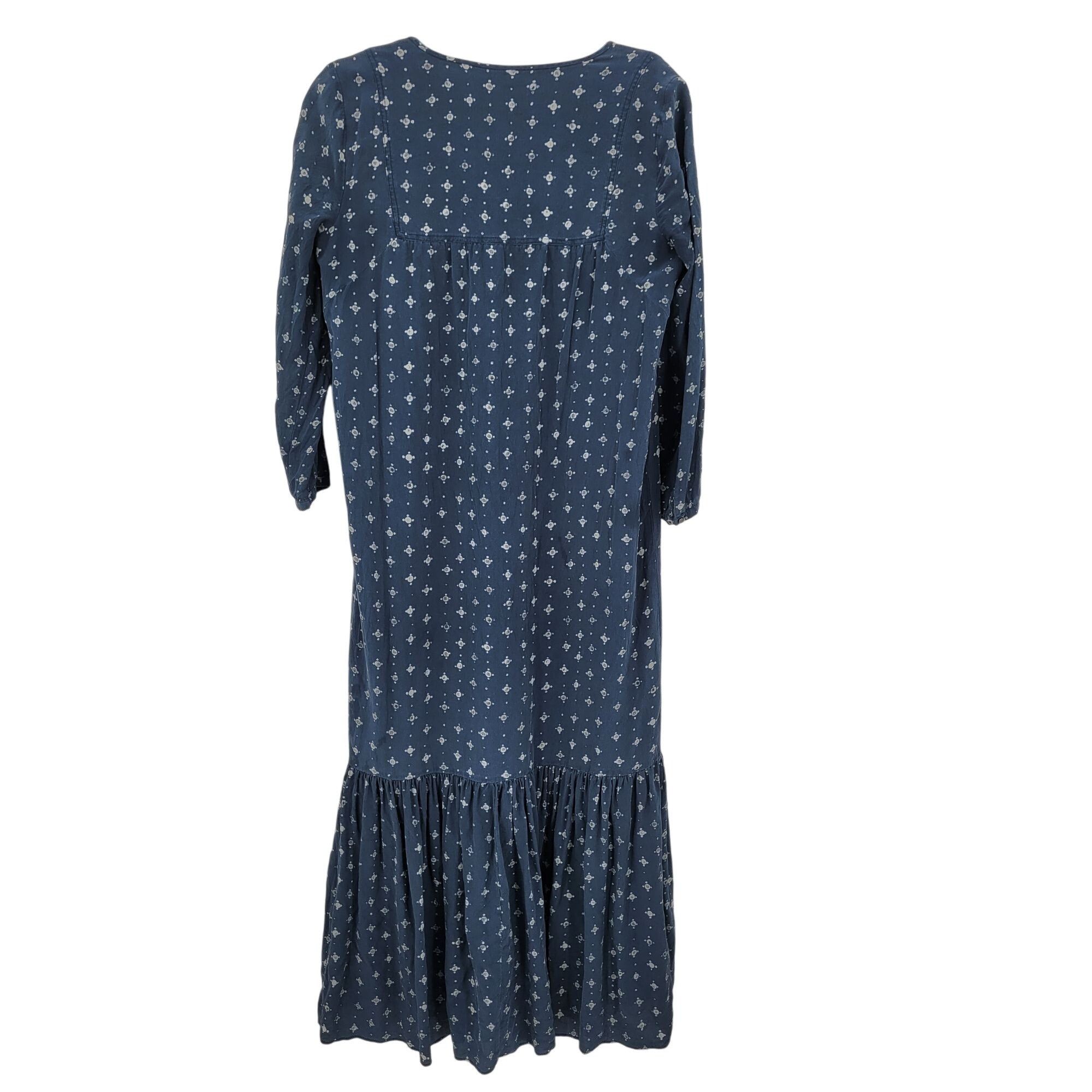 Madewell Madewell Womens Silk Medallion Dot Maxi Dress Blue Sz 4 Tier Size S / US 4 / IT 40 - 11 Thumbnail