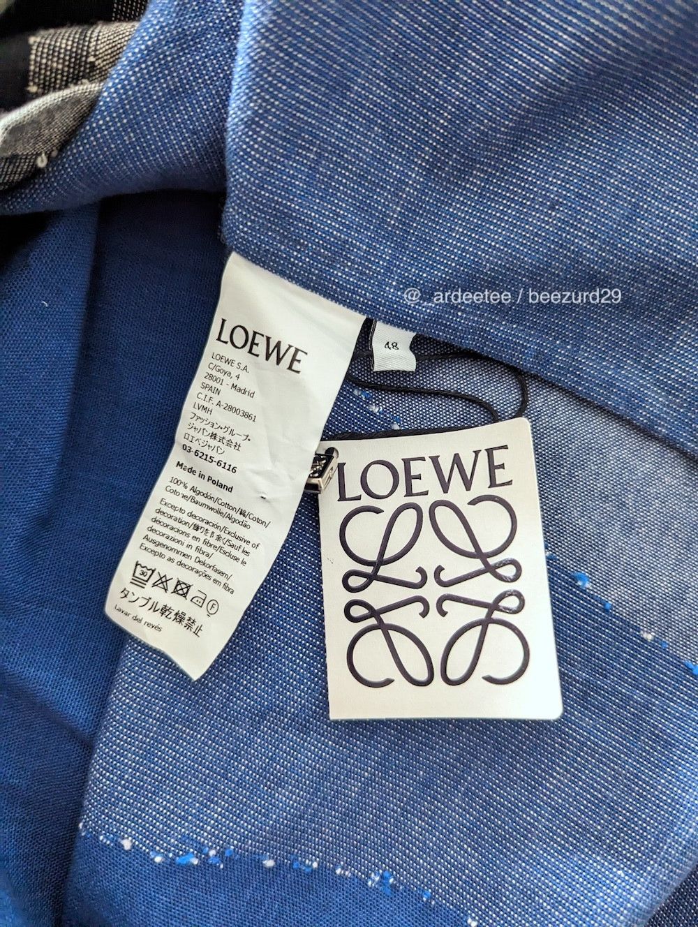 Loewe *NEW* PATCHWORK OVERSIZED OVERSHIRT PAULA'S IBIZA 48 Size US M / EU 48-50 / 2 - 9 Thumbnail