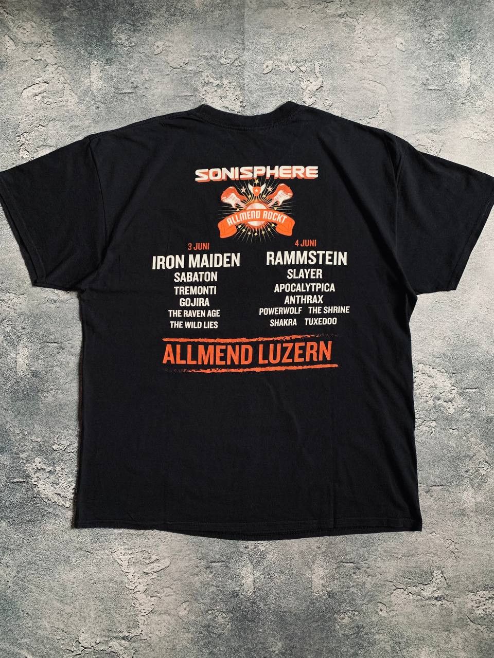 Gildan Sonisphere Festival Band T-Shirt RAMMSTEIN Heavy Metal Rock Size US XL / EU 56 / 4 - 7 Thumbnail