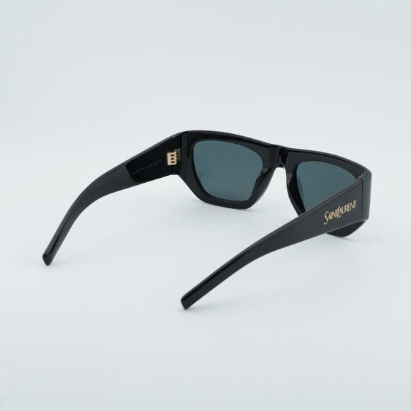 Saint Laurent Paris Saint Laurent SL740 005 Sunglasses Shiny Black Square Frame Size ONE SIZE - 9 Thumbnail