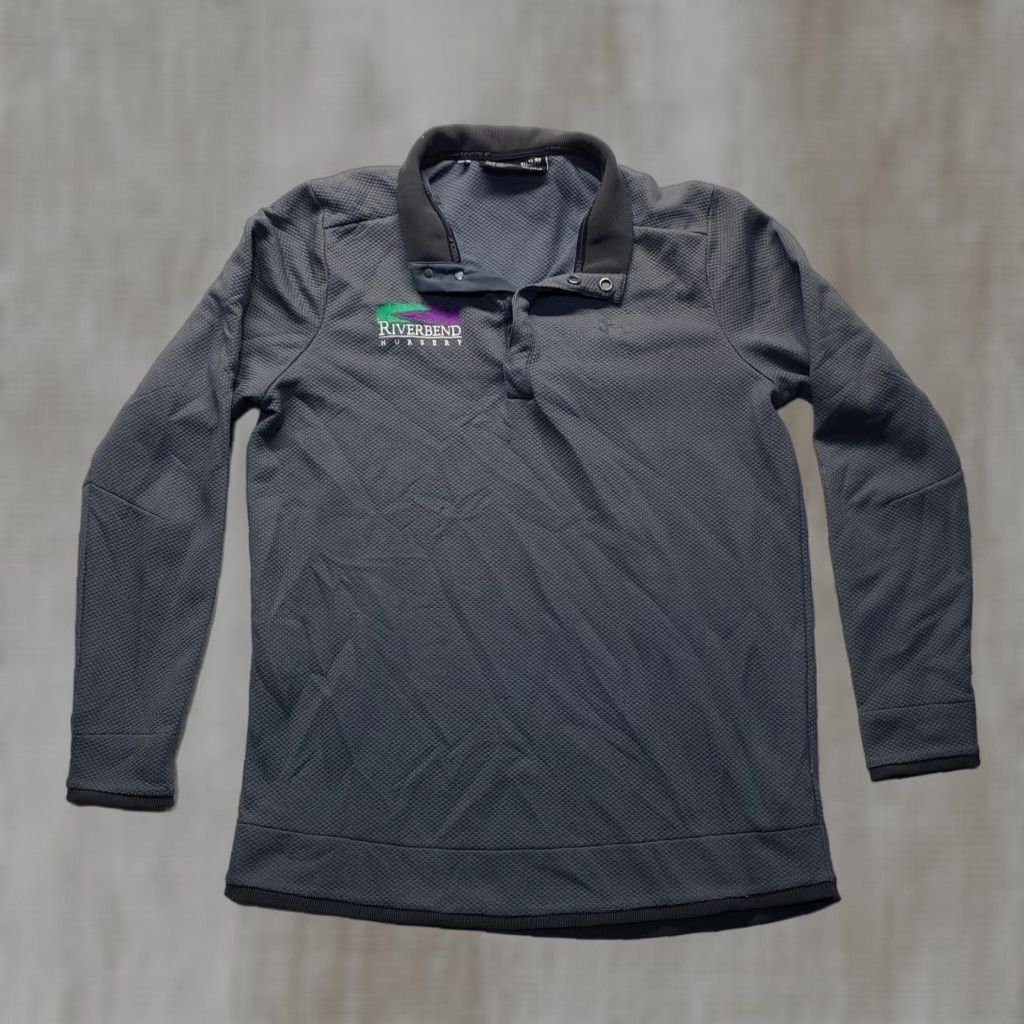 Under Armour Under armour Golf Polo Mens XL 1/4 Zip Sweatshirt Cold Gear Mock Neck Button Sweater Gray 100% Polyester Reg Regular Golfing Fashion A dult Mens Size US XL / EU 56 / 4 - 1 Thumbnail