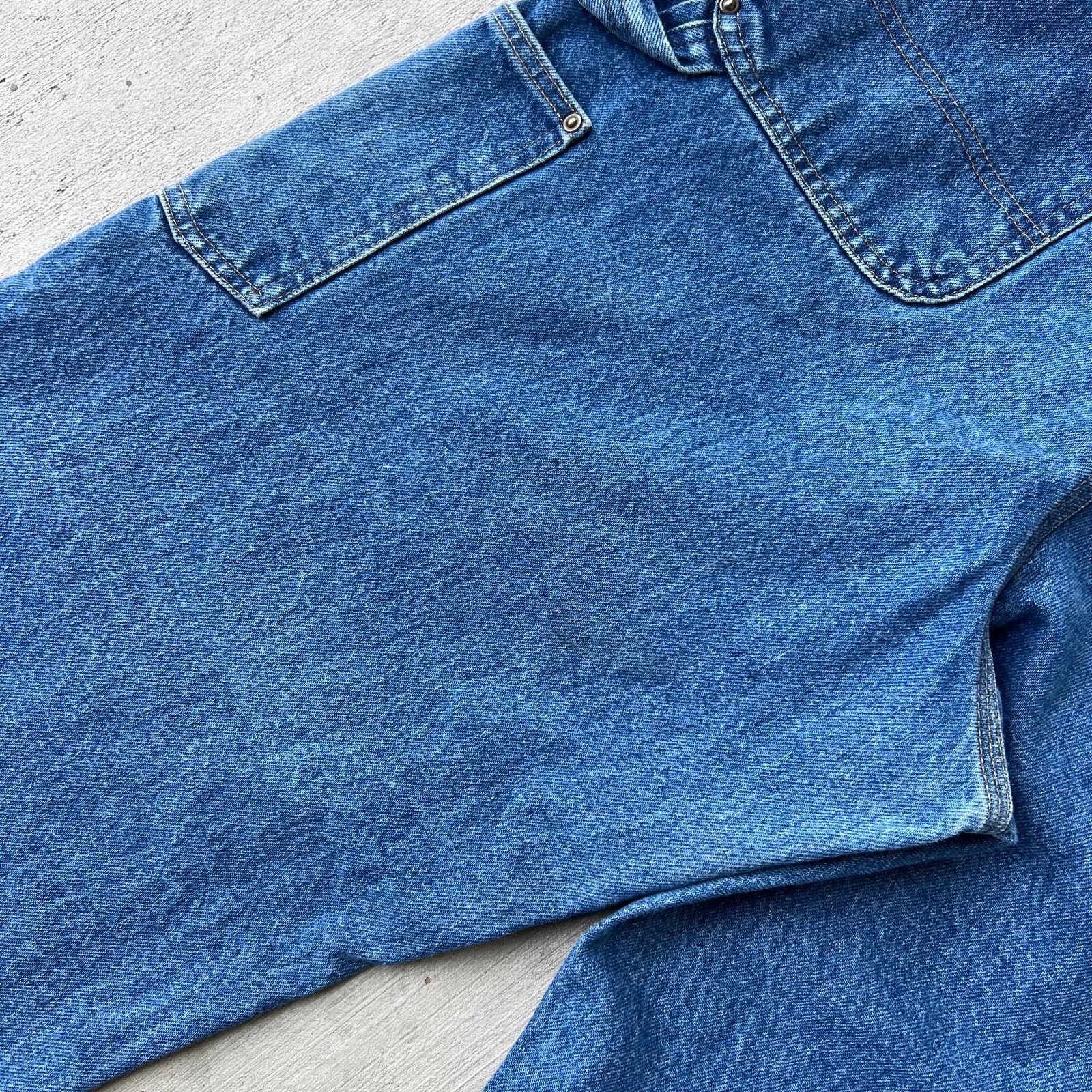 Carhartt × Vintage Carhartt blue denim jeans double knee work carpenter pants Size US 36 / EU 52 - 6 Thumbnail