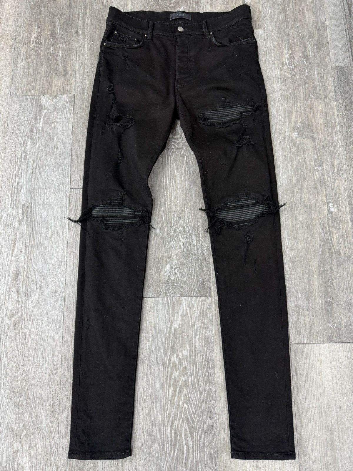 Amiri black on black patch amiri jeans Size US 32 / EU 48 - 1 Thumbnail