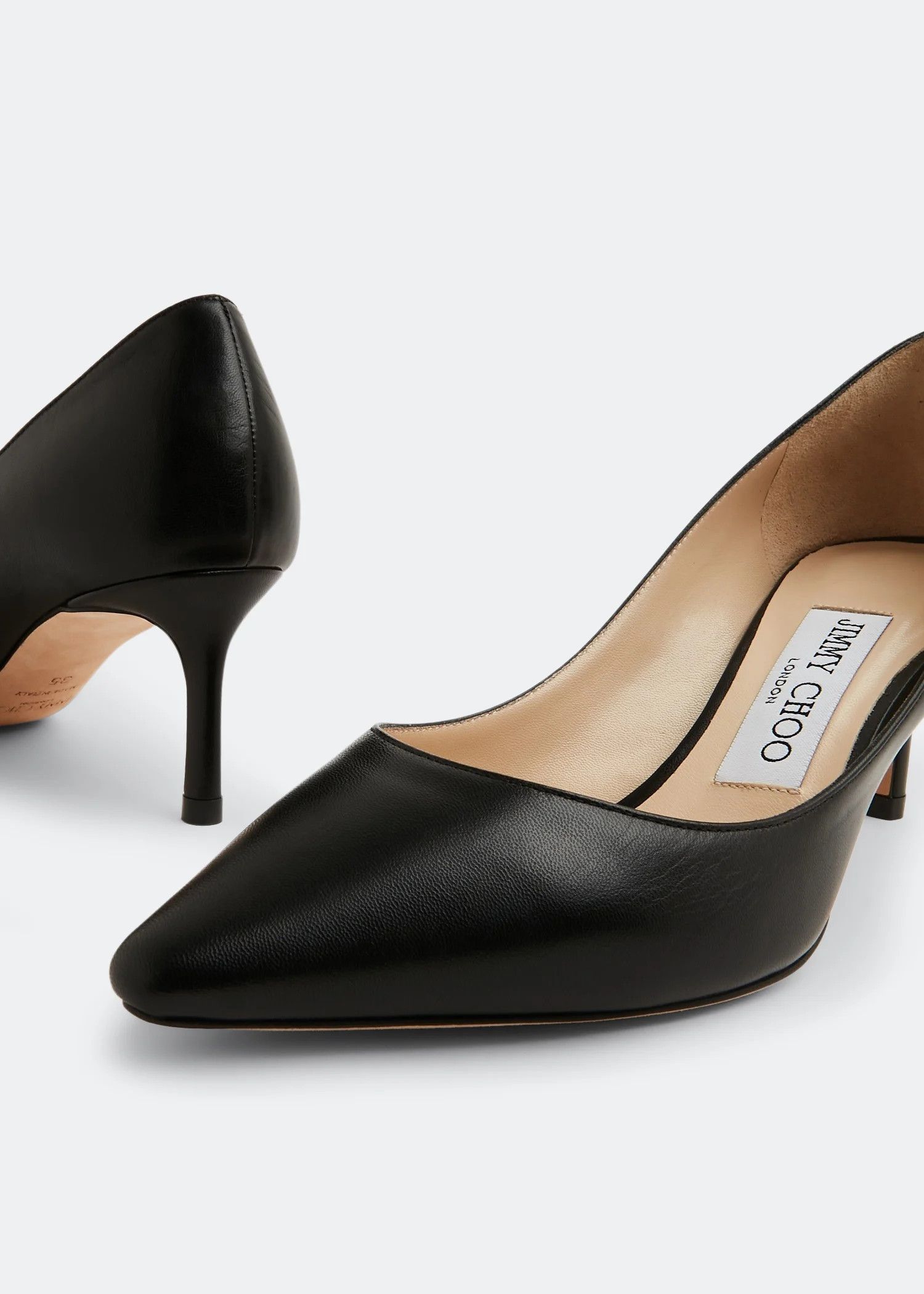 Jimmy Choo o1s22i1n1024 Romy 60 Pumps in Black Size US 9 / IT 39 - 2 Thumbnail