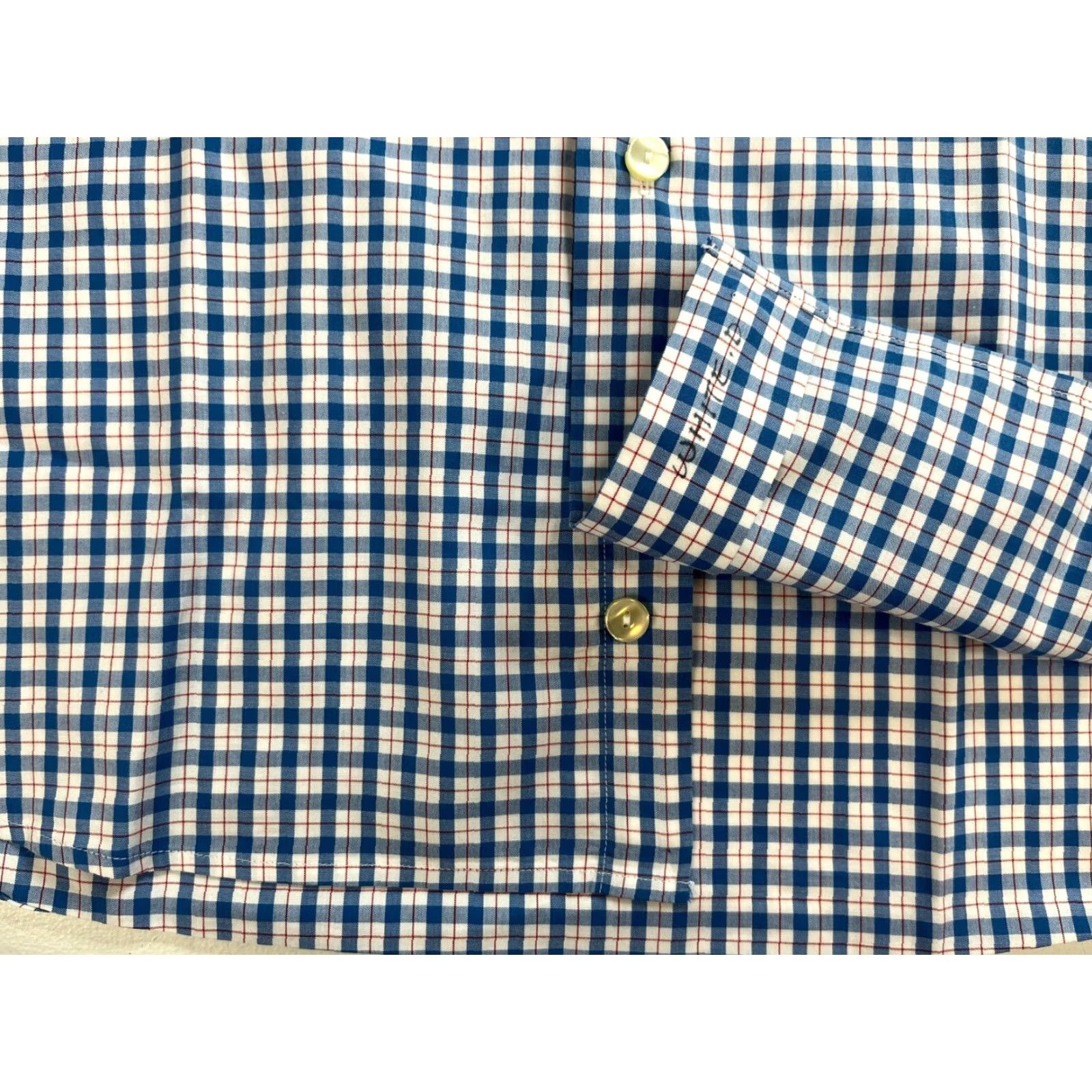 Eton Eton Dress Shirt Slim Check Sz 41/16 Button-Up Collar Mens Shirt Size 42R - 5 Thumbnail