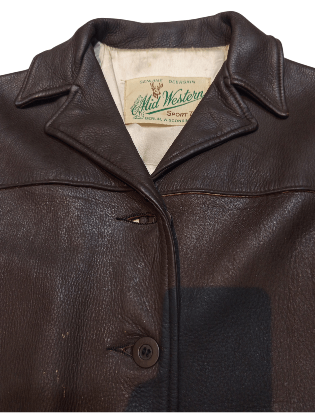 Vintage 1950s Mid Western Sport Togs Deerskin Leather Jacket Size S / US 4 / IT 40 - 6 Thumbnail