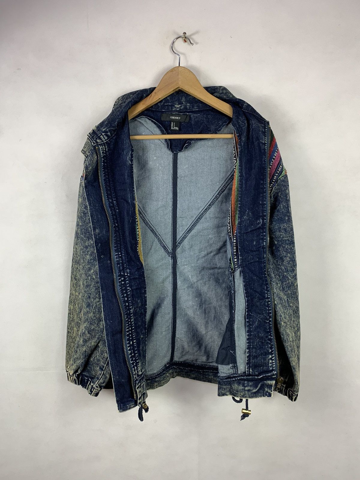 Forever 21 Rare! Forever 21 Stone Wash Denim Hippies Jacket Size US S / EU 44-46 / 1 - 8 Thumbnail