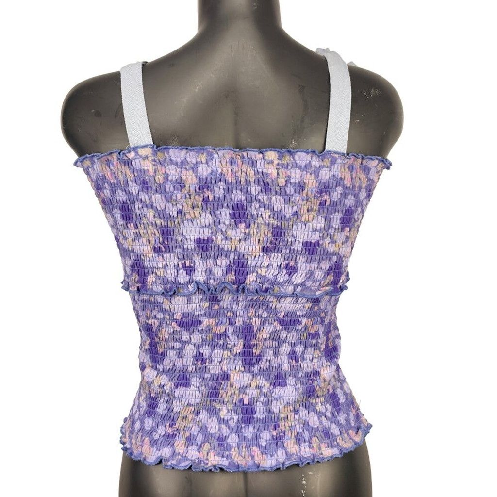 Anthropologie ANTHROPOLOGIE Boho Smocked Purple Fairy Sleeveless Top sz S Size XS / US 0-2 / IT 36-38 - 2 Thumbnail