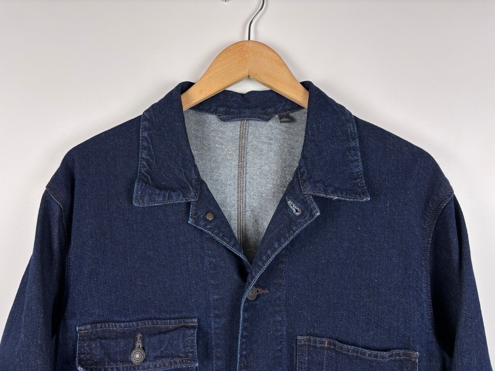 Uniqlo Mens Uniqlo Denim Overshirt Chore Jacket Navy Blue Size L Size US L / EU 52-54 / 3 - 2 Thumbnail