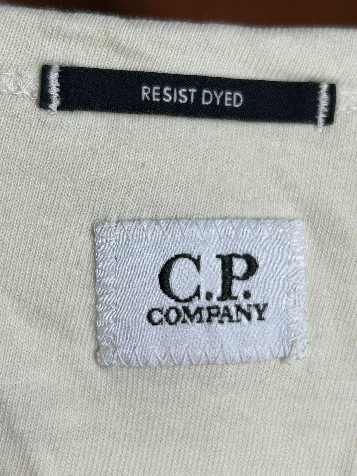 C.P. Company C.P. Company Resist Dyed Logo T-shirt Light Yellow cream Size US M / EU 48-50 / 2 - 4 Thumbnail