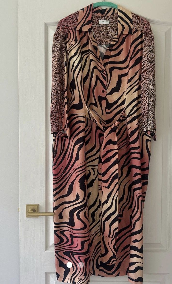 Sandro Sandro Silk Midi Dress Size XS / US 0-2 / IT 36-38 - 3 Thumbnail