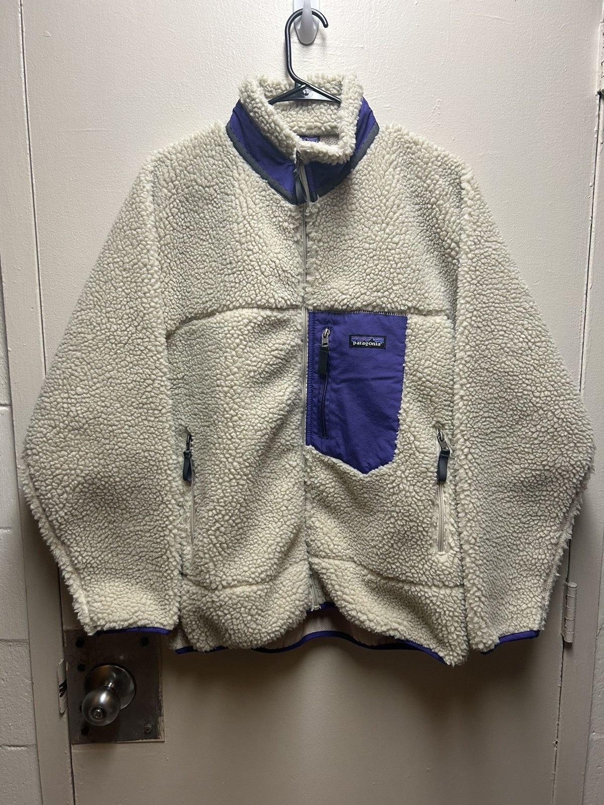 image of Patagonia Deep Pile Retro-X Fleece in Oatmeal, Men's (Size Large)