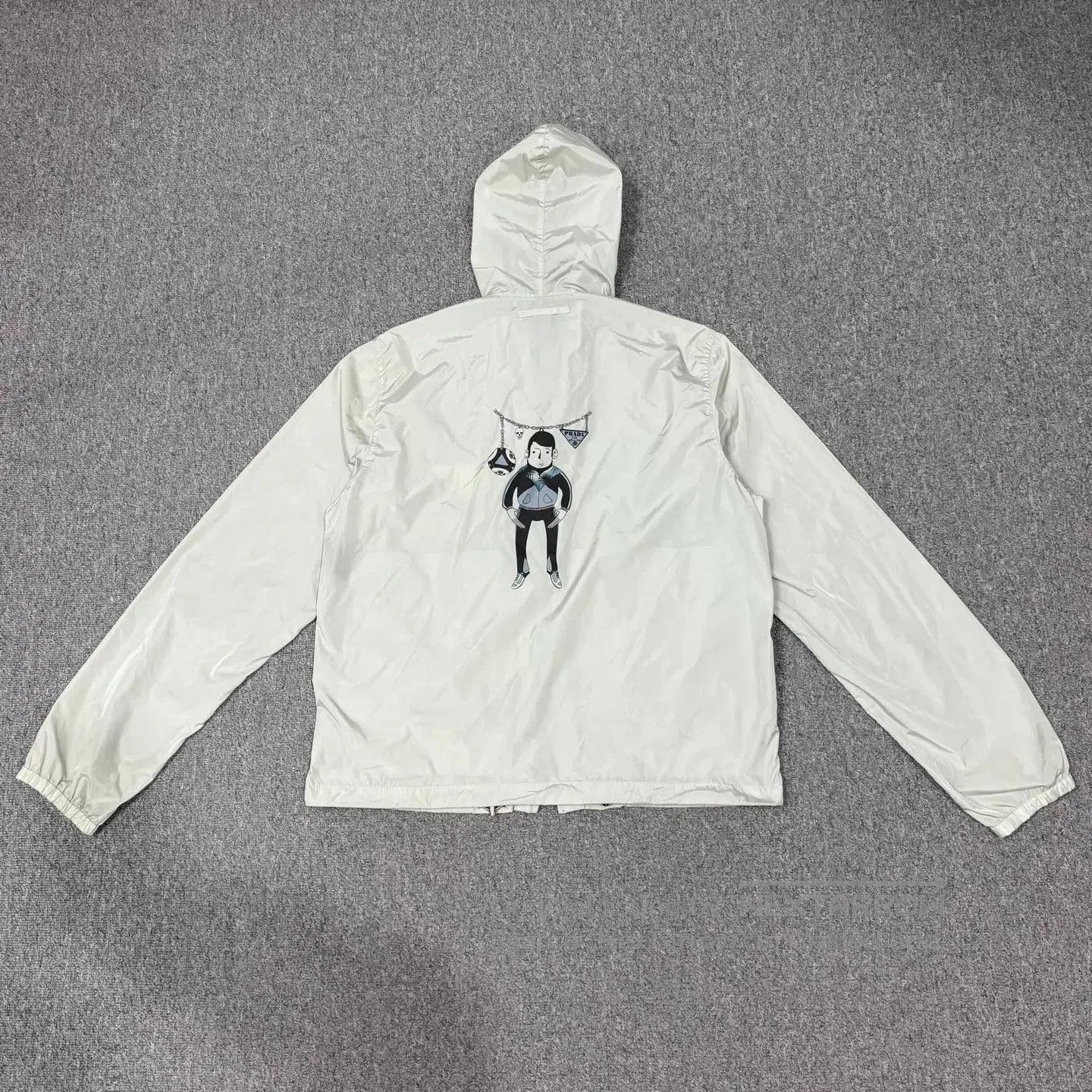 Prada Gray Hooded Light Jacket . Size US XL / EU 56 / 4 - 2 Thumbnail