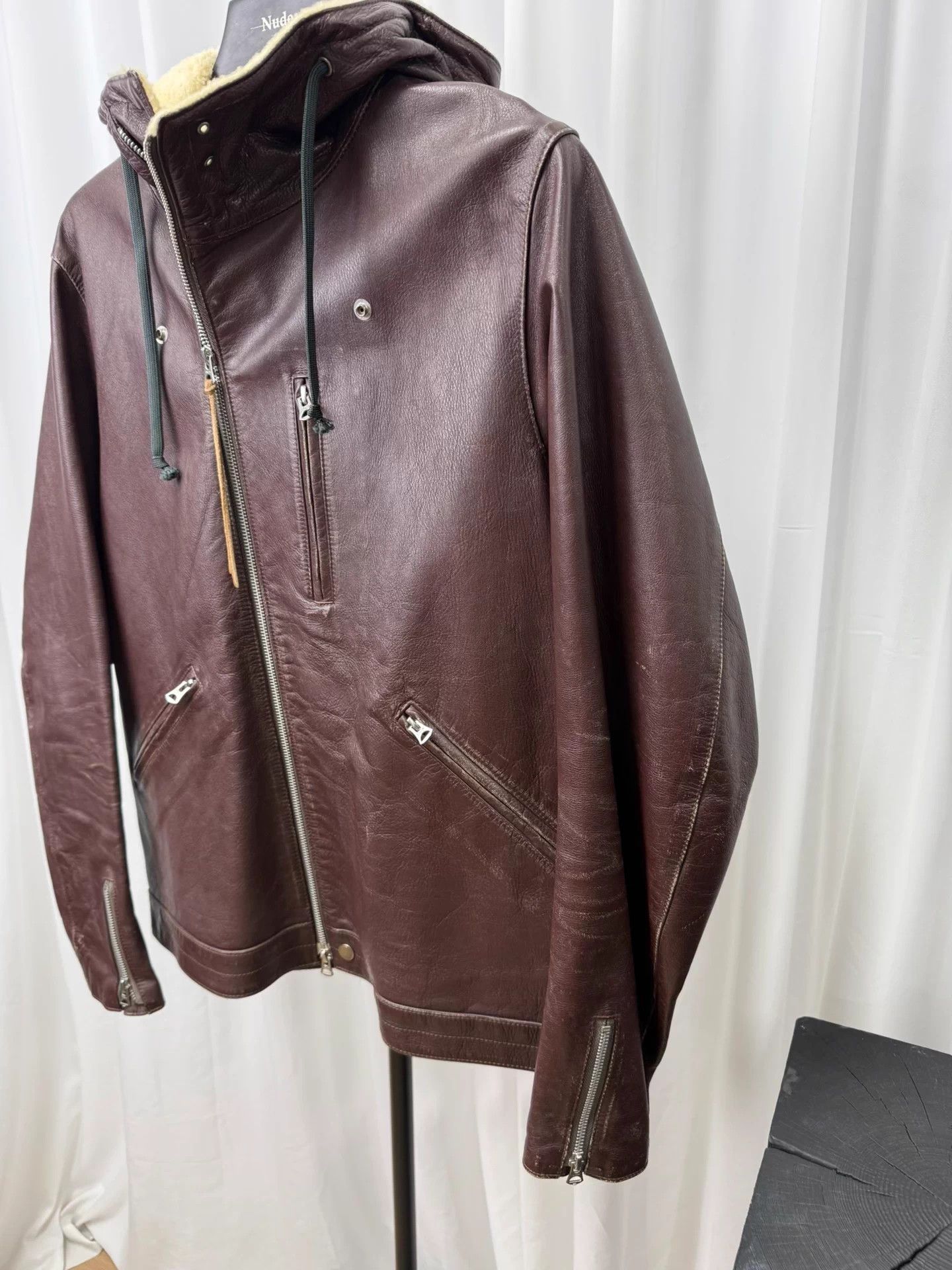 Undercover UNDERCOVER 10AW Diagonal Zipper Leather Jacket Size US L / EU 52-54 / 3 - 4 Thumbnail