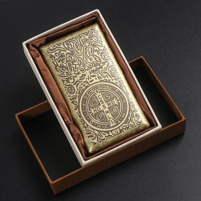 Other Cigarette Box Storage Case Portable Retro Bronze Gift Size ONE SIZE - 7 Thumbnail
