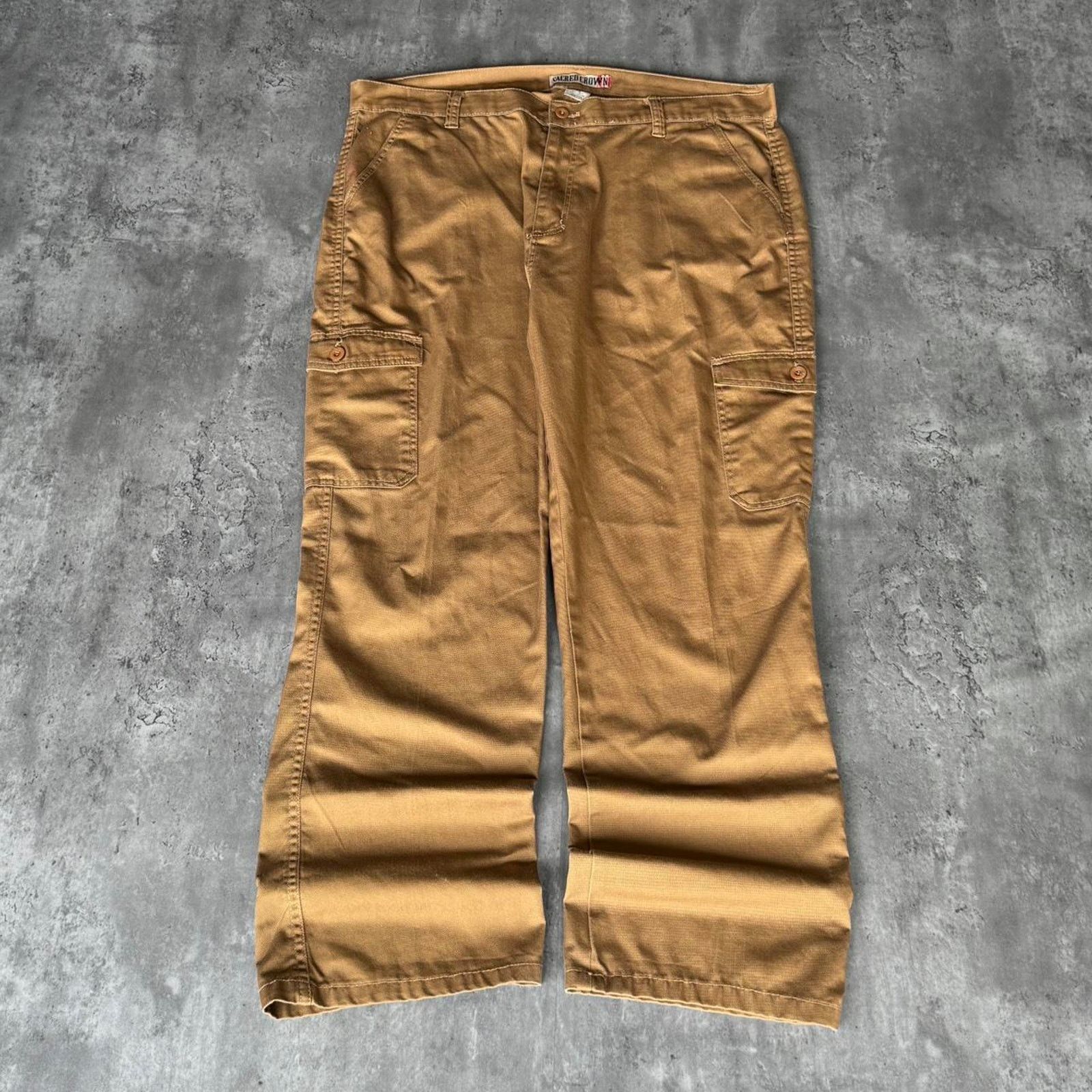 Japanese Brand × Vintage Vintage Y2K Sacred Crown Baggy Streetwear Cargo Skater Pants Size US 42 / EU 58 - 1 Thumbnail