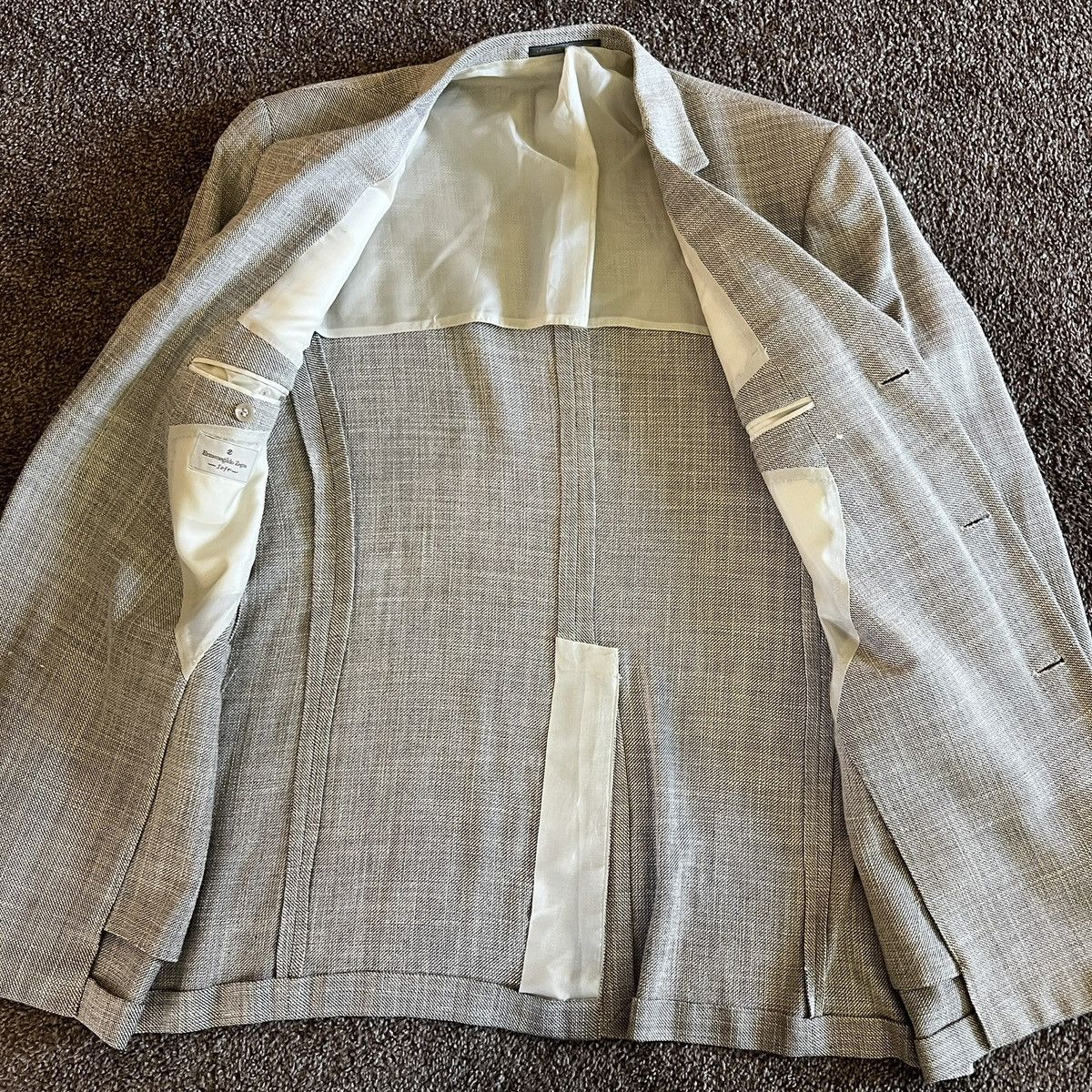 Ermenegildo Zegna Ermenegildo Zegna Soft 46R Blazer Silk Wool Gray Sport Coat Size 46R - 3 Thumbnail