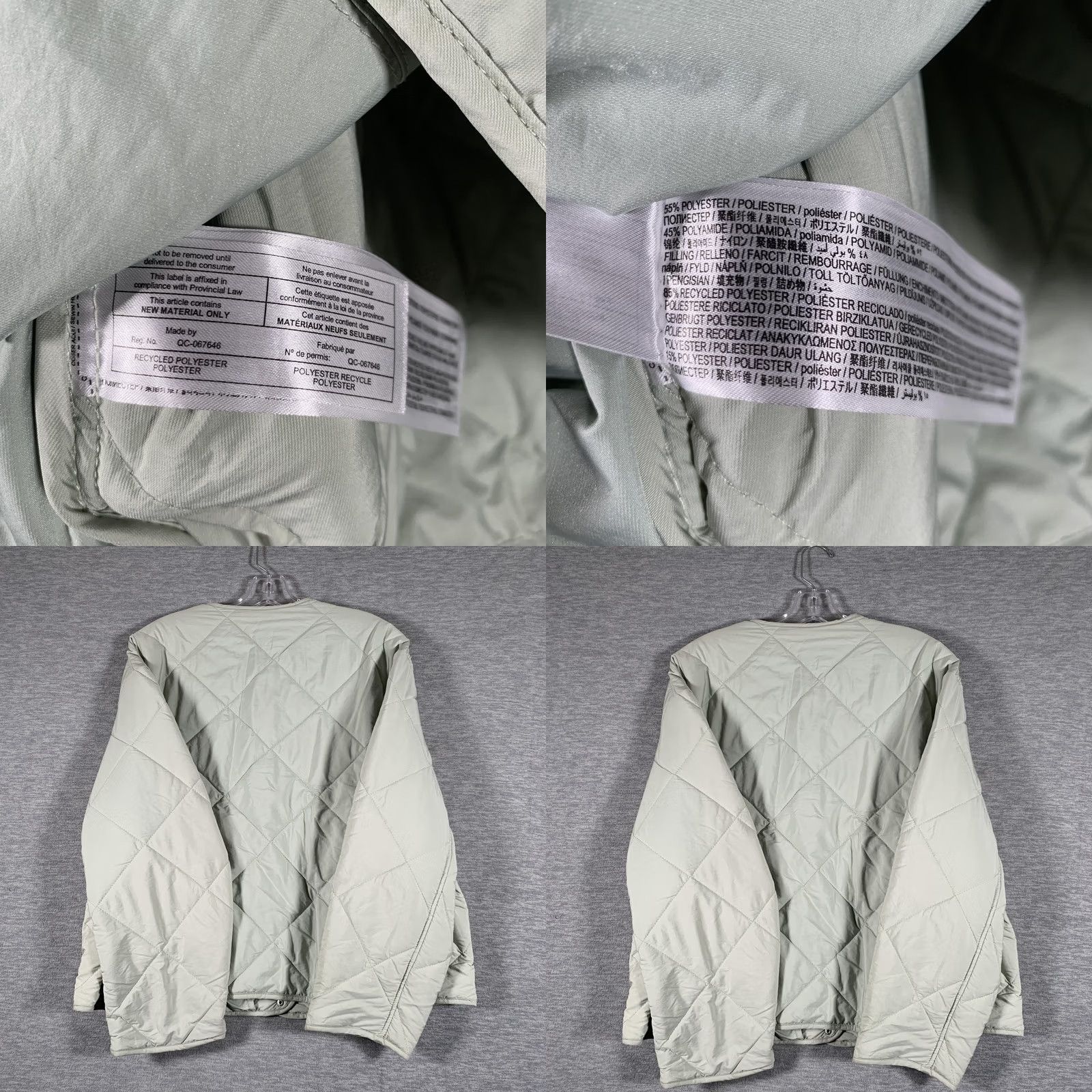 Vintage MNG Quilted Jacket Womens 2XL Green Collarless Snap Water Resistant Insulated Size XXL / US 16-18 / IT 52-54 - 8 Thumbnail