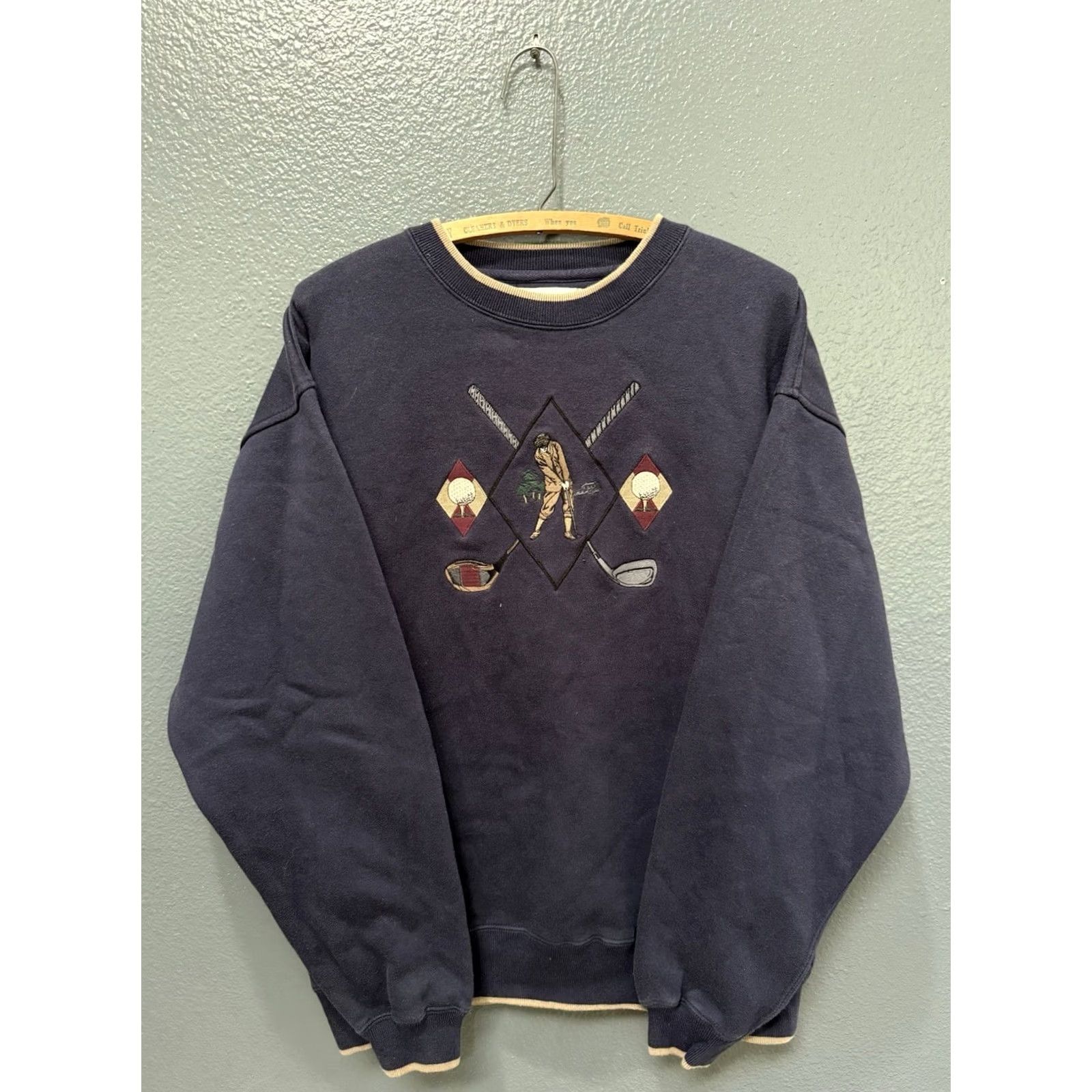 Vintage VINTAGE Shenandoah Sweatshirt Large Blue Embroidered Golf 90’s Men’s Size US L / EU 52-54 / 3 - 3 Thumbnail