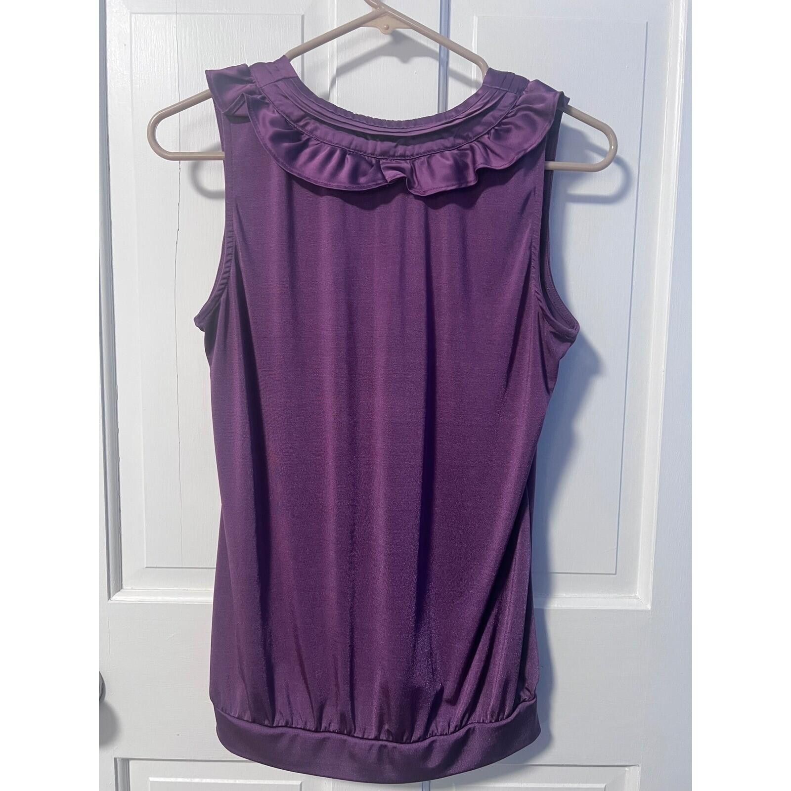 Other The Limited Blouse Women XS Purple Excellent Ruffle Satin Size XS / US 0-2 / IT 36-38 - 4 Thumbnail