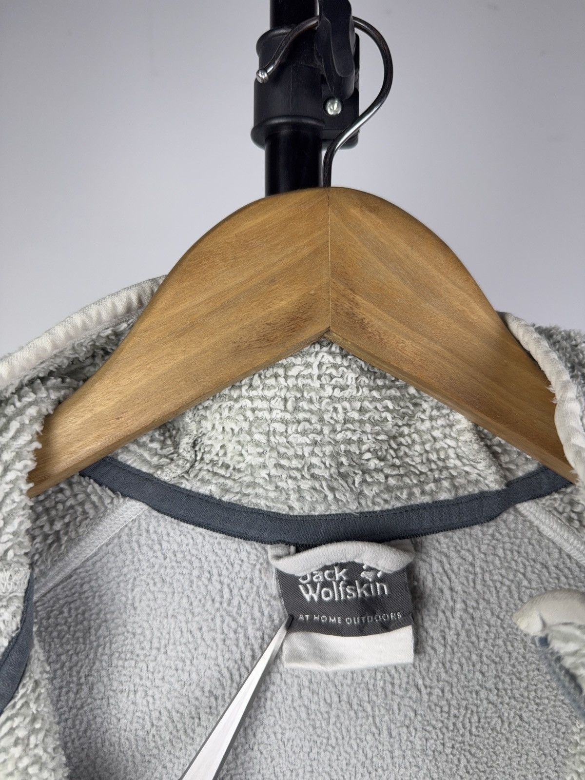 Jack Wolfskin Gorpcore 00s Jack Wolfskin Grey Sherpa Fleece Zip Hoodie Size M / US 6-8 / IT 42-44 - 6 Thumbnail