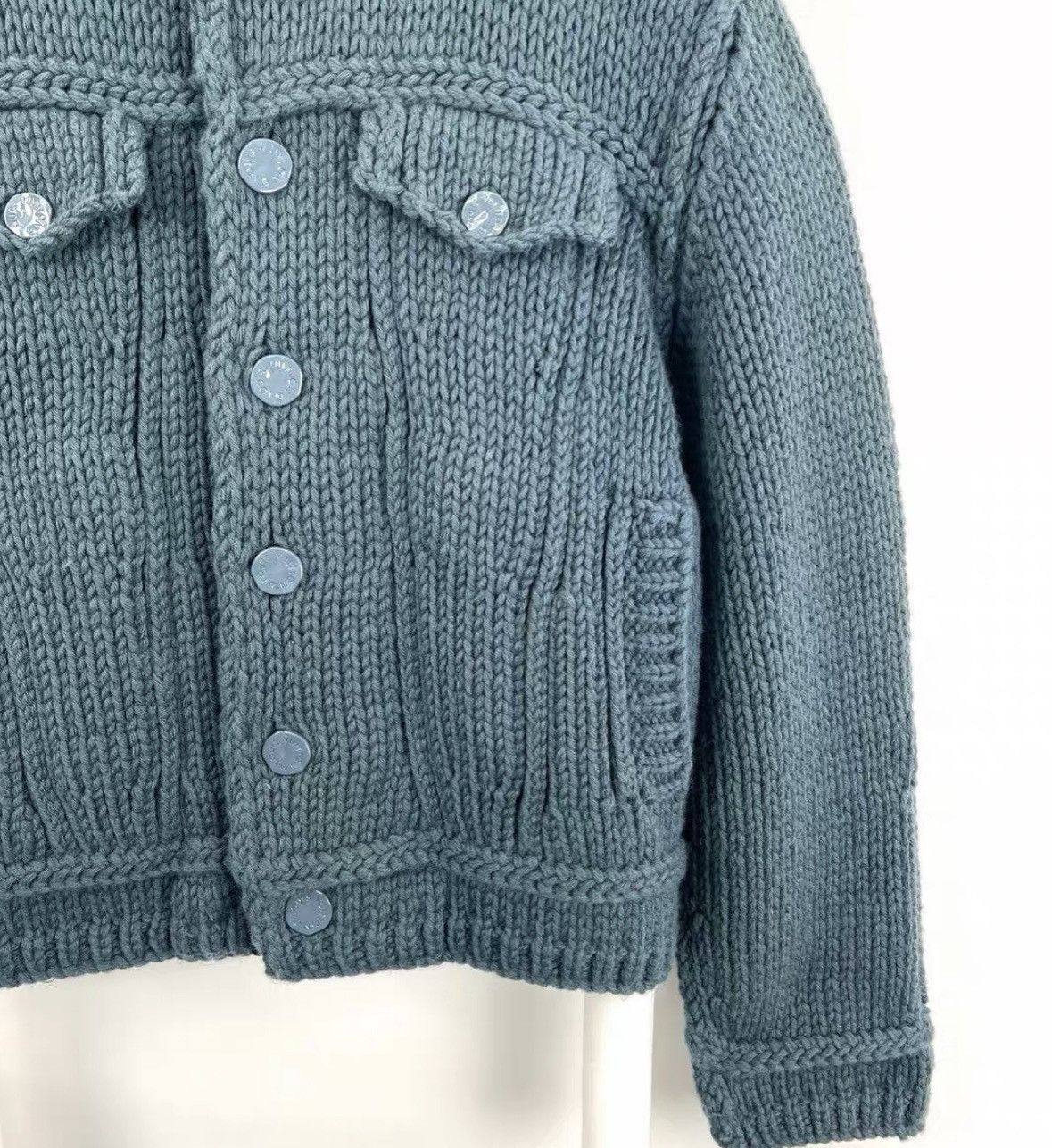 Louis Vuitton Louis Vuitton SS20 Chunky Buttoned Knitted Jacket Virgil Size US M / EU 48-50 / 2 - 7 Thumbnail
