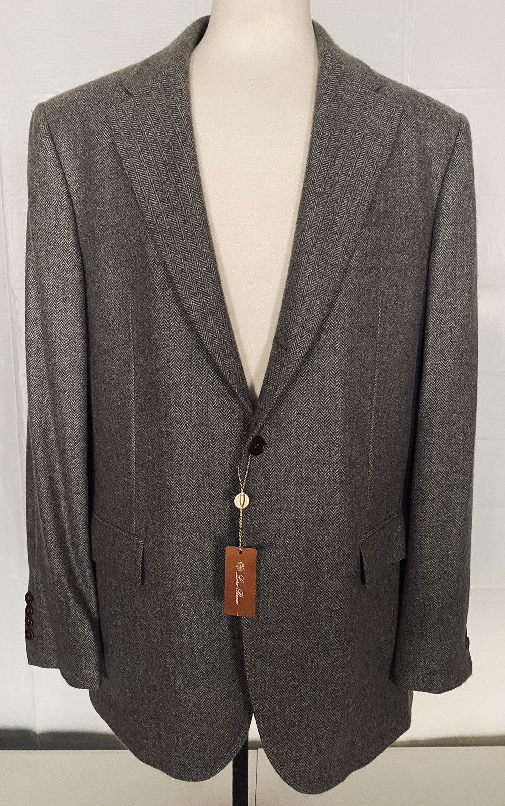 Loro Piana Loro Piana 🇮🇹 Herringbone Cashmere Goatskin Madrid Jkt 56 NEW Size US XL / EU 56 / 4 - 1 Thumbnail