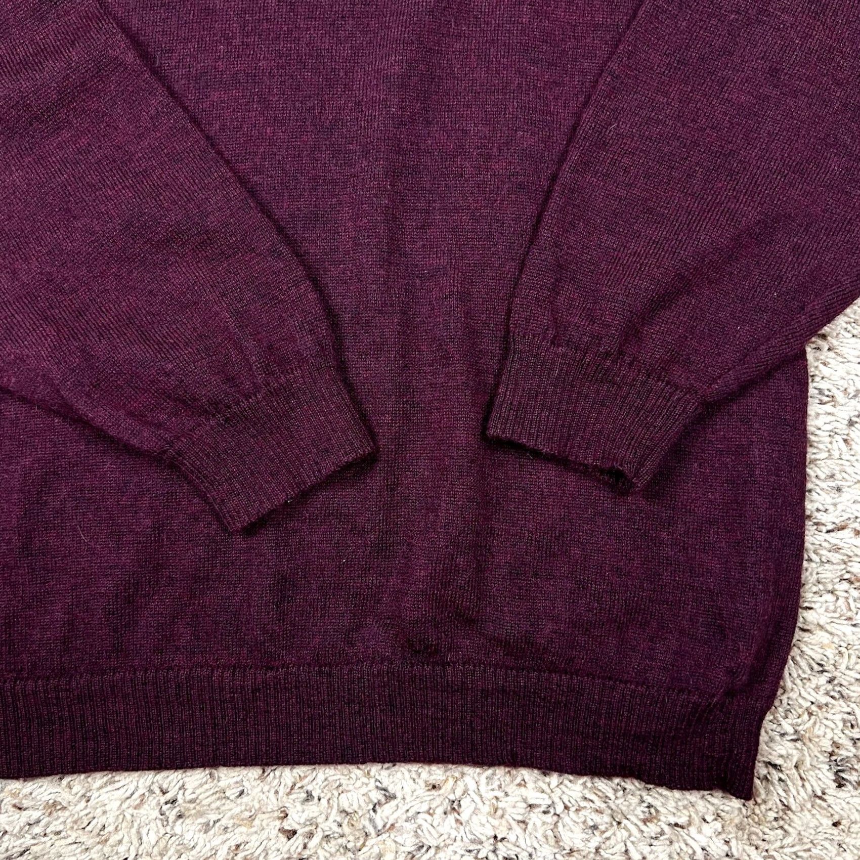 Vintage VINTAGE Consensus Sweater Wood Burgundy Collared Knit XL Men’s Size US XL / EU 56 / 4 - 4 Thumbnail