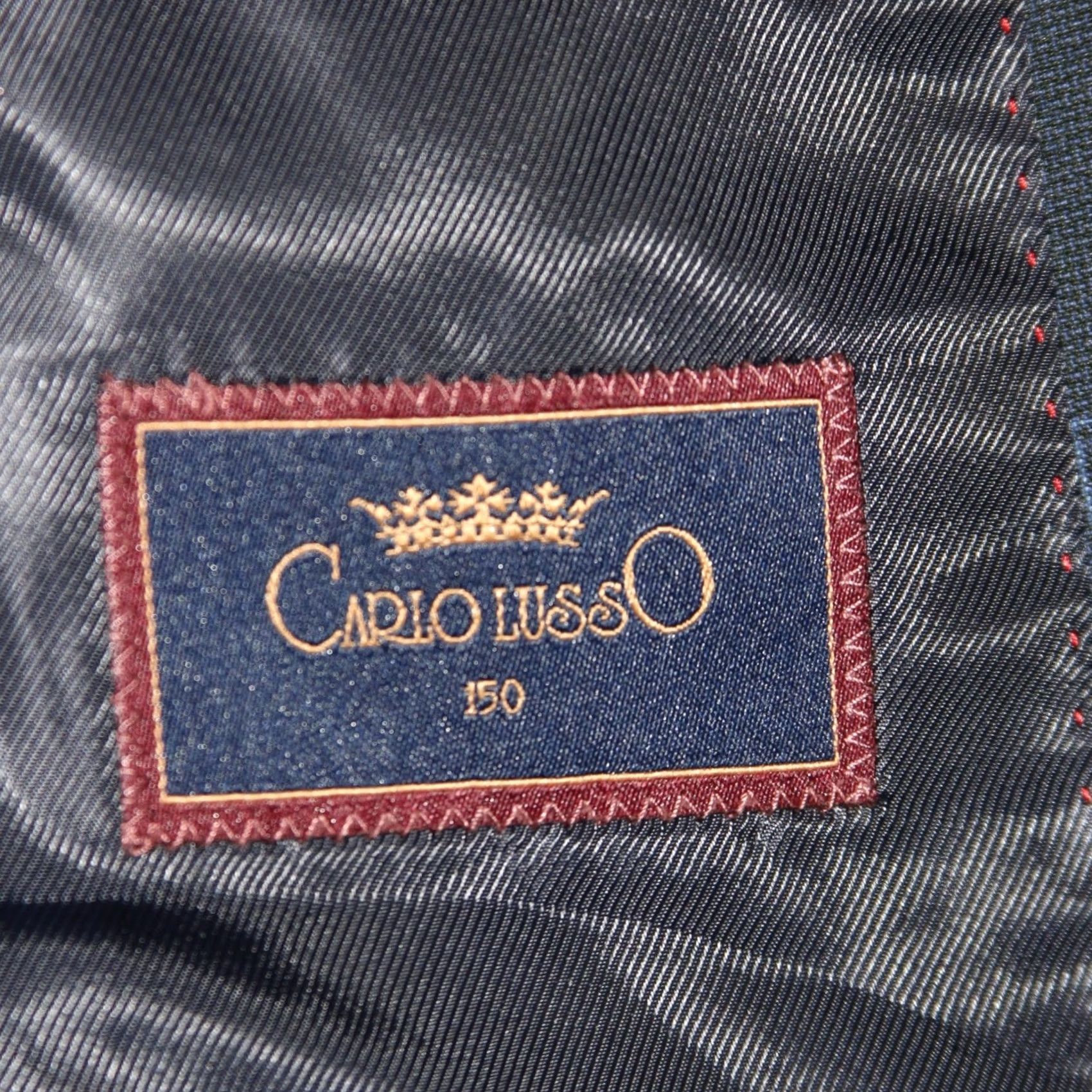 Vintage VINTAGE Carlo Lusso Blazer Mens 44S Navy Blue Plaid High Twist Super Deluxe Microtech Size 44R - 6 Thumbnail