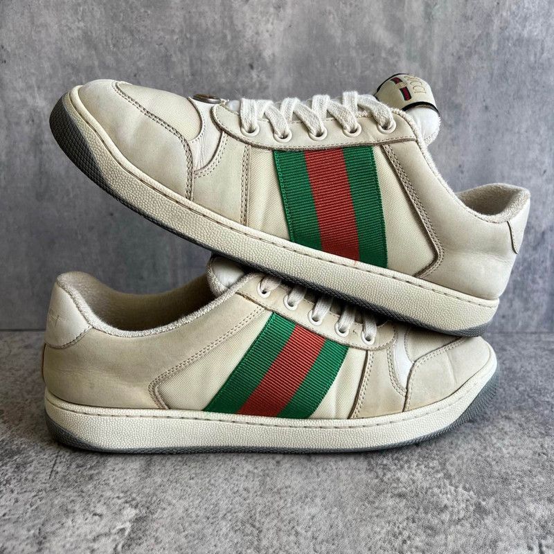 Gucci Gucci Screener Leather Canvas Sneakers for Men - Size US 7.5 / EU 40-41 - 7 Thumbnail