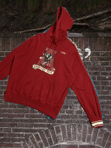 Nike × Vintage NIKE hoodie Y2K Distressed faded SWOOSH print logo Size US XL / EU 56 / 4 - 1 Thumbnail
