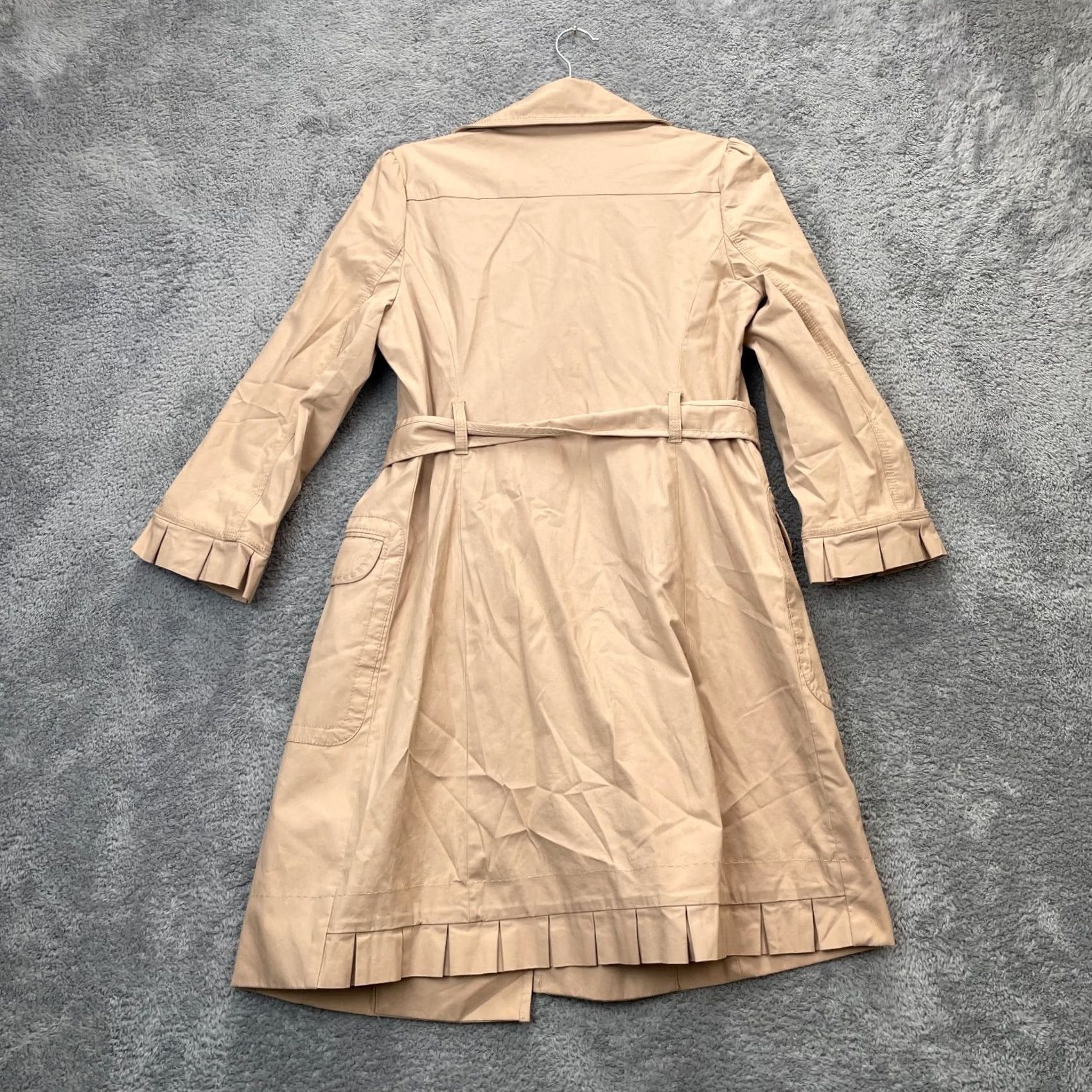 Juicy Couture Juicy Couture Jacket Womens Large Beige Trench Coat Cotton Twill Double Breasted L Size L / US 10 / IT 46 - 2 Thumbnail