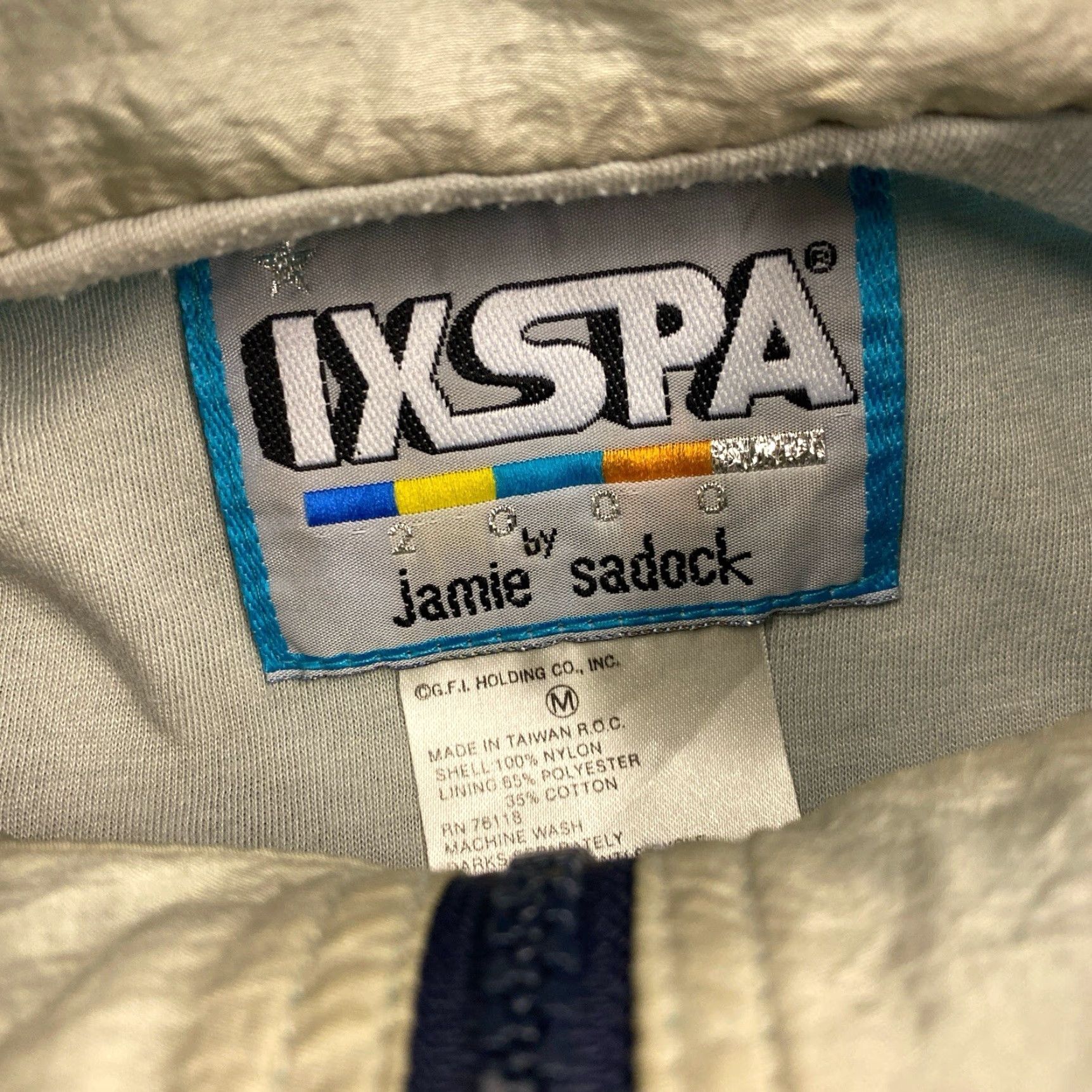 Vintage VINTAGE IXSPA Windbreaker Nylon Jacket Street Hip Hop Medium Blue 80s 90s Mens Size US M / EU 48-50 / 2 - 3 Thumbnail