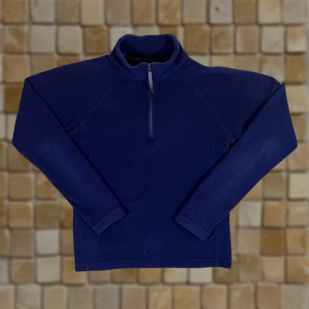 Berghaus Berghaus Sweatshirt 1/4 Zip Fleece Purple Blue Mini Sleeve Logo Women's UK 8 Pullover Size M / US 6-8 / IT 42-44 - 1 Thumbnail