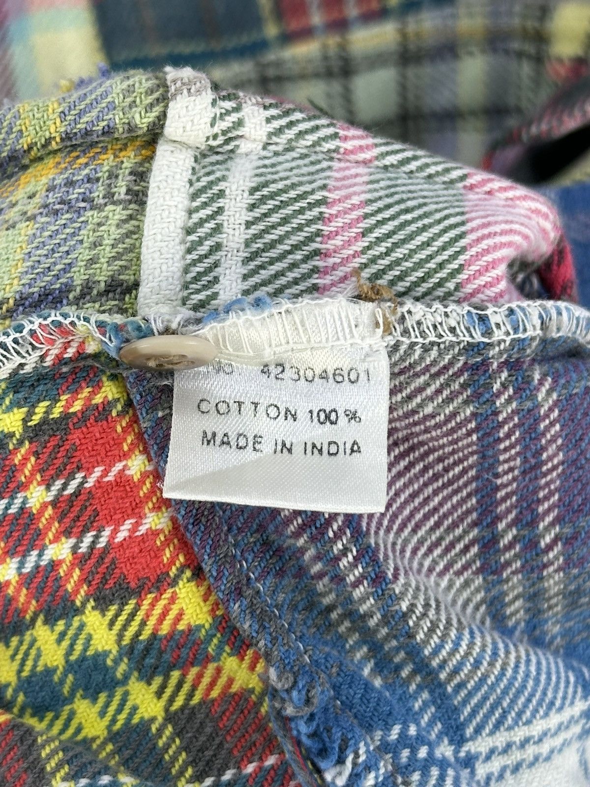 Japanese Brand Patchwork Flannel Shirt Button Up by Catherine Museum Size US L / EU 52-54 / 3 - 15 Thumbnail