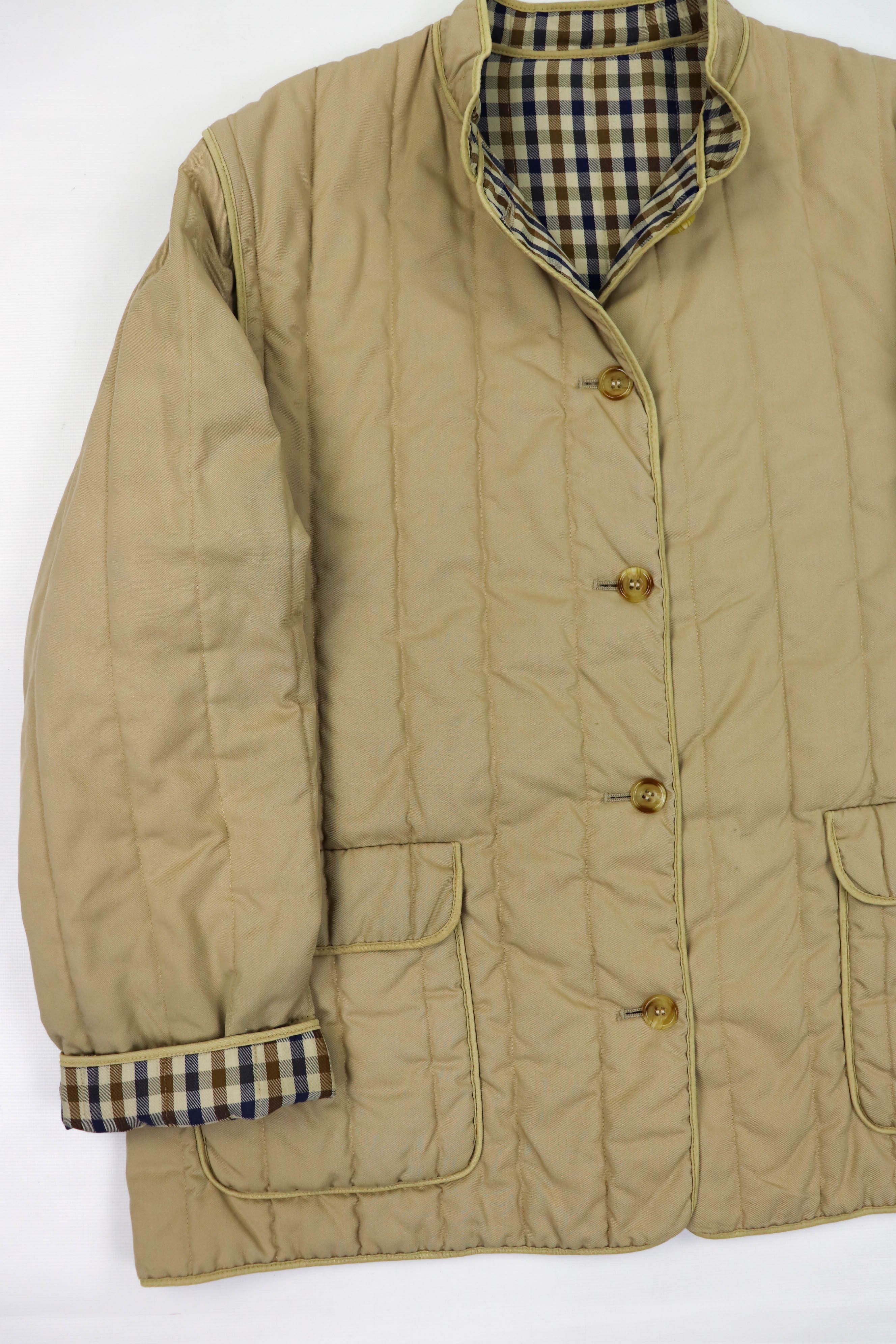 Aquascutum Aquascutum Vintage Checkered Liner Quilted Coat Jacket/Vest Size XL / US 12-14 / IT 48-50 - 9 Thumbnail