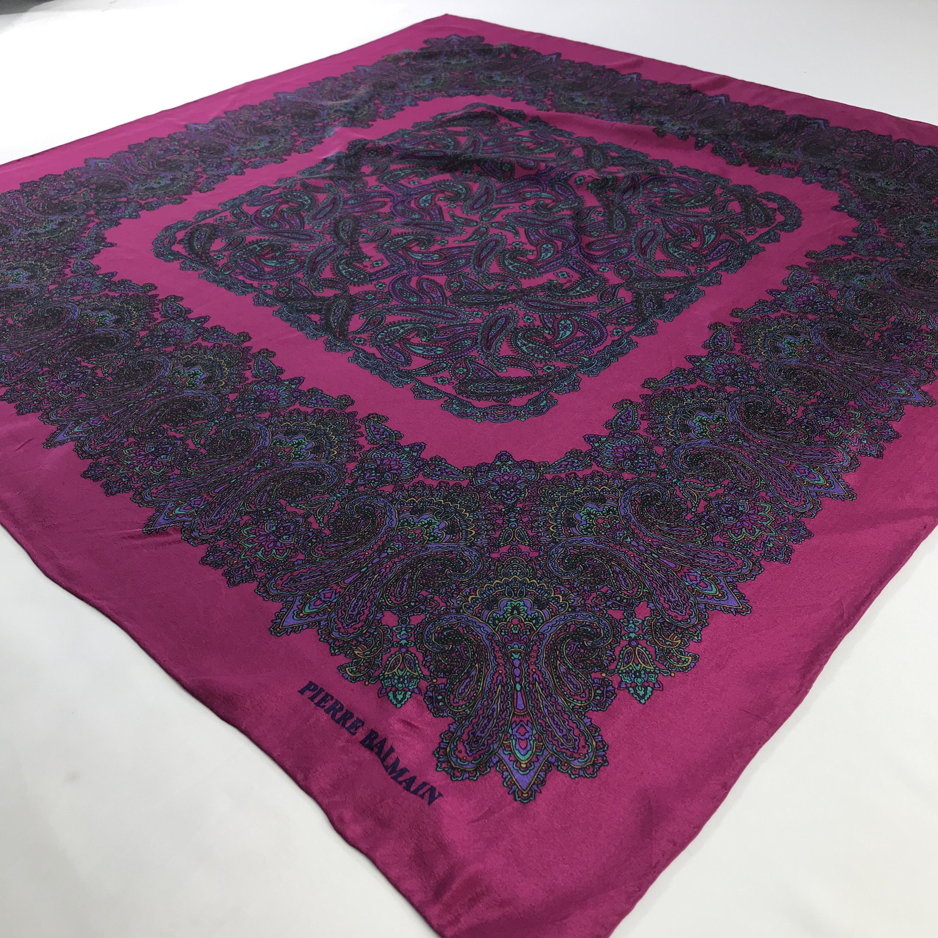 Vintage vintage Pierre Balmain Silk scarf Size ONE SIZE - 3 Thumbnail