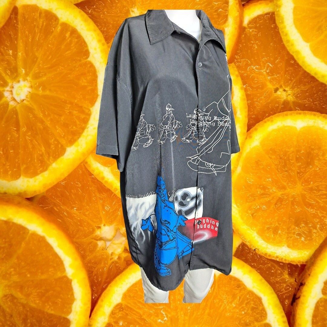 Other Laughing Buddha Graphic Shirt Button Up Short Sleeve Streetw Size US L / EU 52-54 / 3 - 7 Thumbnail