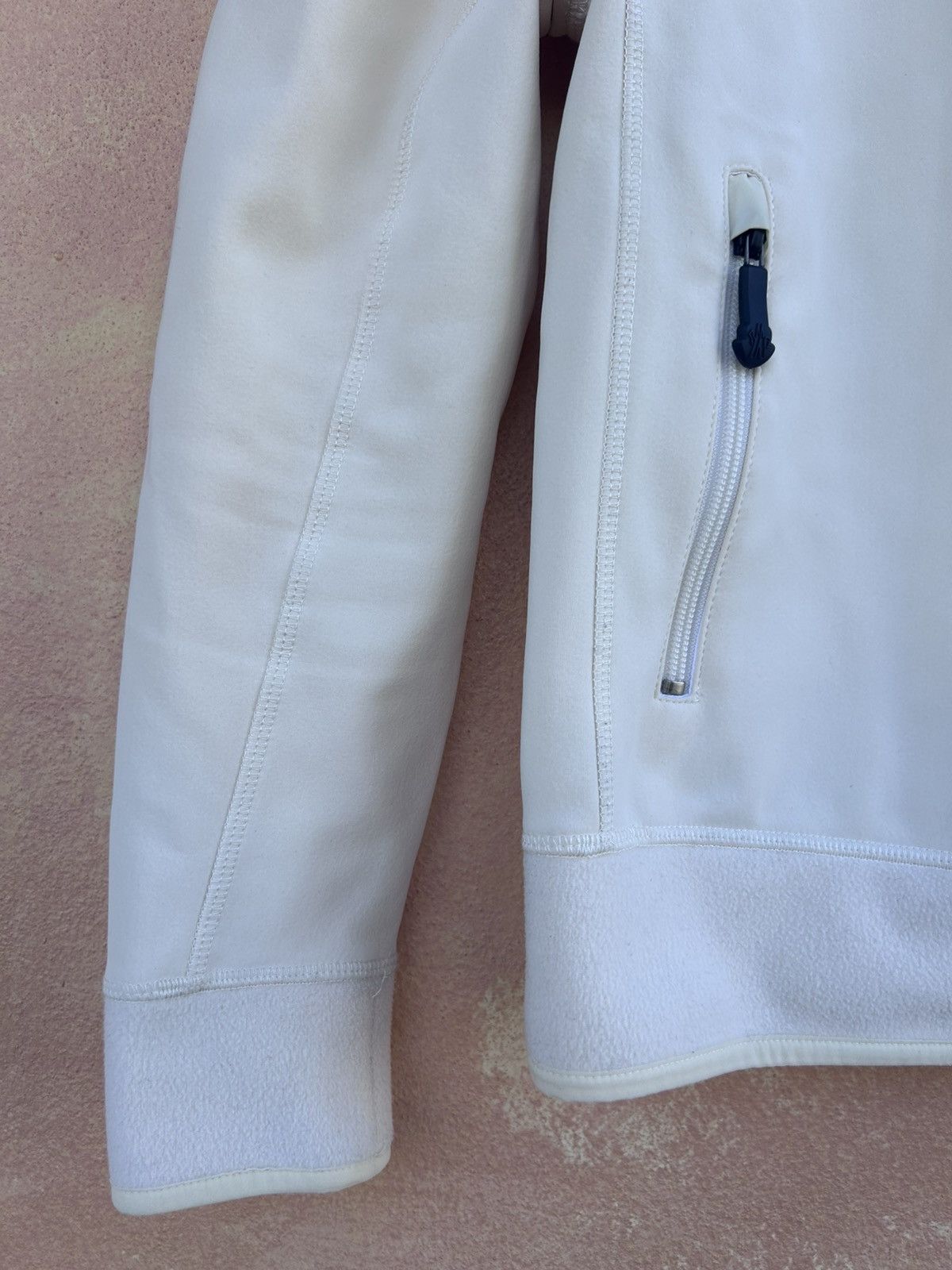 Moncler white striped polyester zip jacket NEW margiela rick owens Size US S / EU 44-46 / 1 - 4 Thumbnail